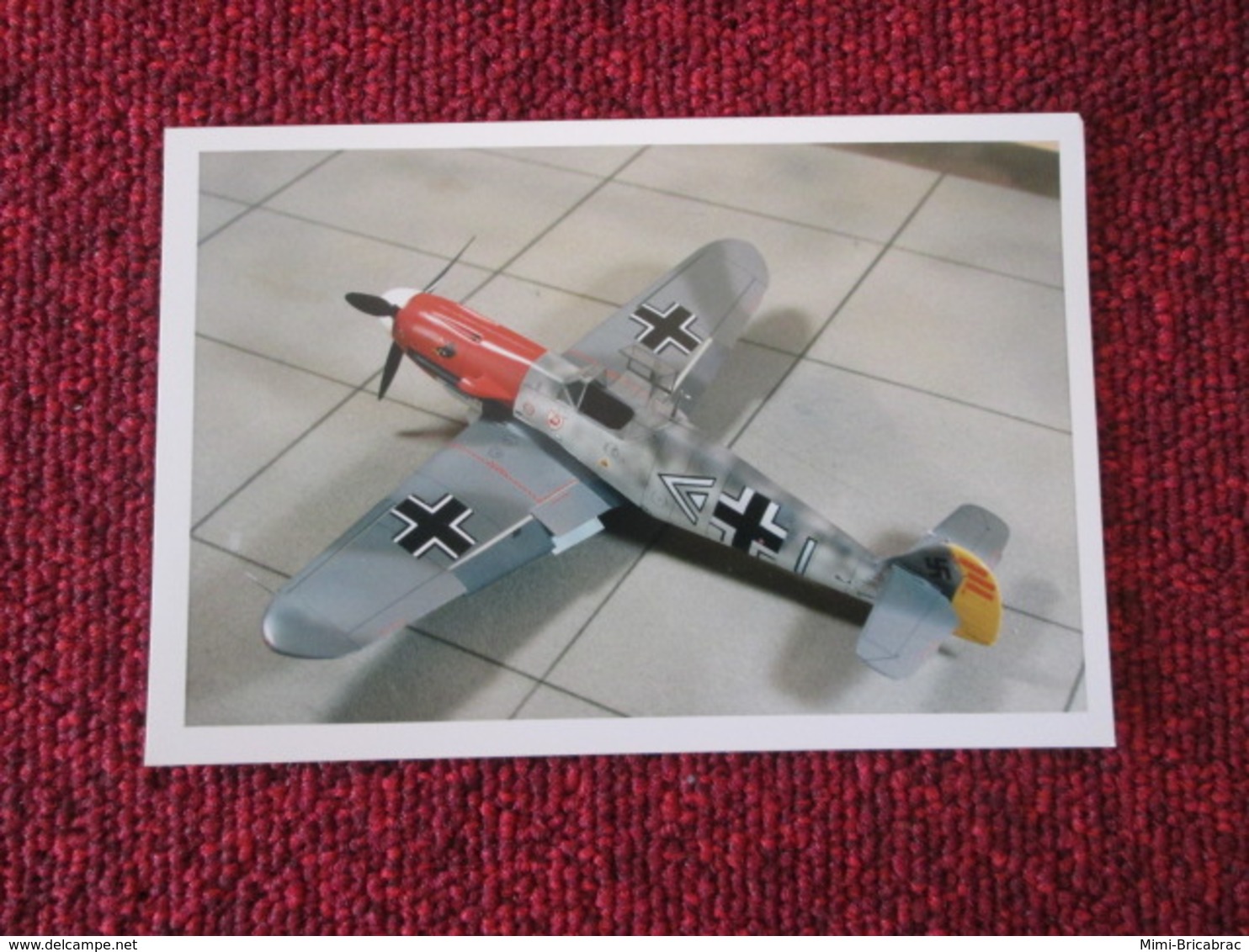 CAGI3 Format Carte Postale Env 15x10cm : SUPERBE (TIRAGE UNIQUE) PHOTO MAQUETTE PLASTIQUE 1/48e ME109 F LUFTWAFFE - Vliegtuigen