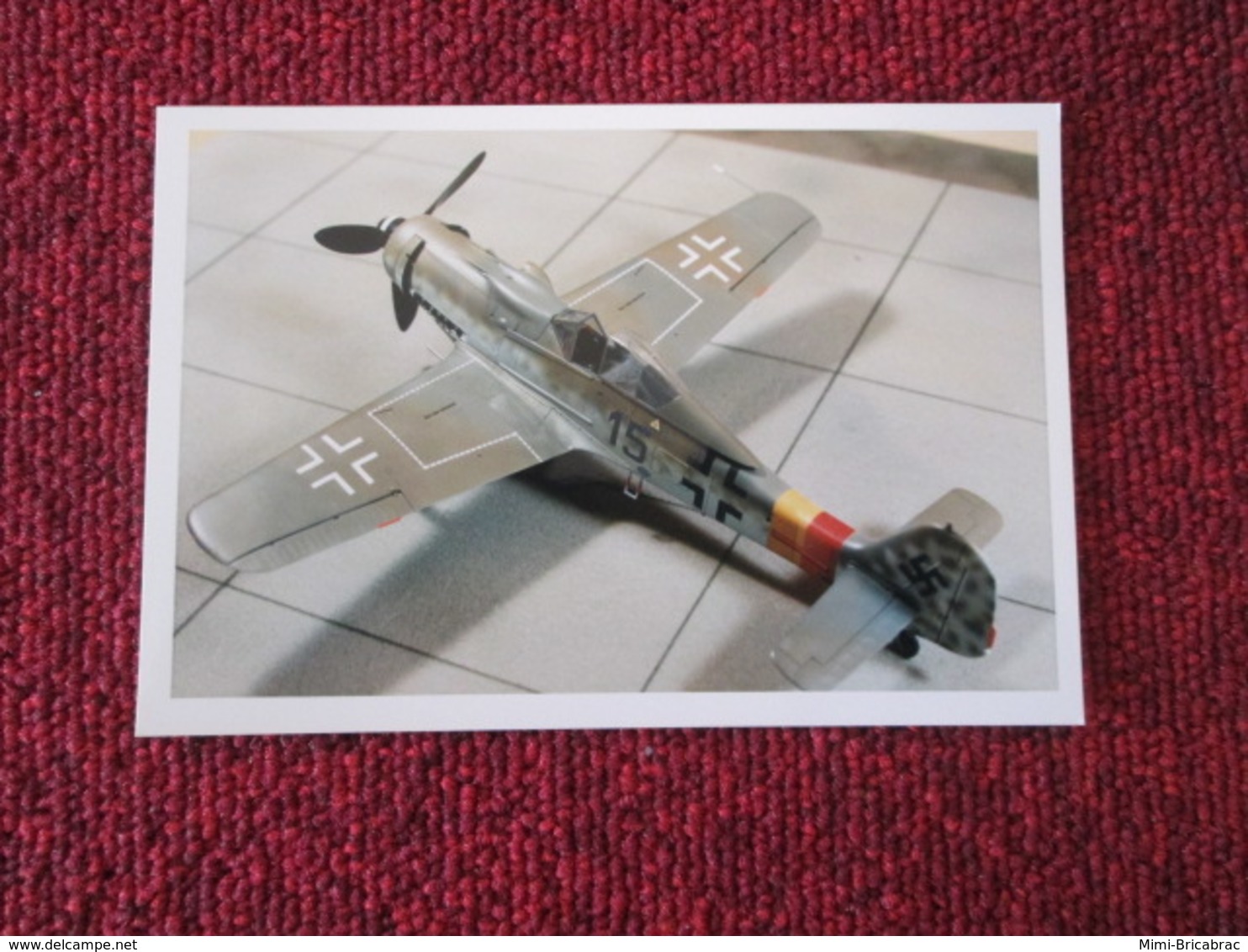 CAGI3 Format Carte Postale Env 15x10cm : SUPERBE (TIRAGE UNIQUE) PHOTO MAQUETTE PLASTIQUE 1/48e FOCKE-WULF 190D LONG NEZ - Vliegtuigen