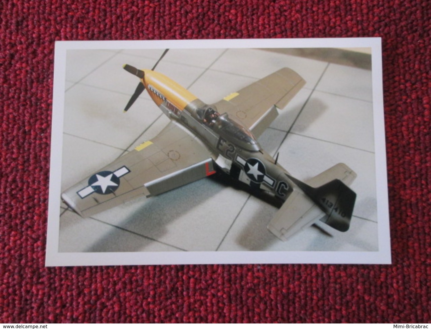 CAGI3 Format Carte Postale Env 15x10cm : SUPERBE (TIRAGE UNIQUE) PHOTO MAQUETTE PLASTIQUE 1/48e P-51D MUSTANG USAAF - Vliegtuigen