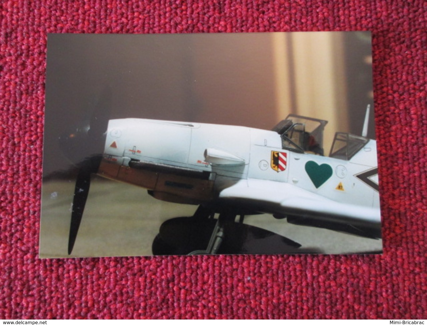 CAGI3 Format Carte Postale Env 15x10cm : SUPERBE (TIRAGE UNIQUE) PHOTO MAQUETTE PLASTIQUE 1/48e ME-109G CAMO HIVERNAL - Vliegtuigen