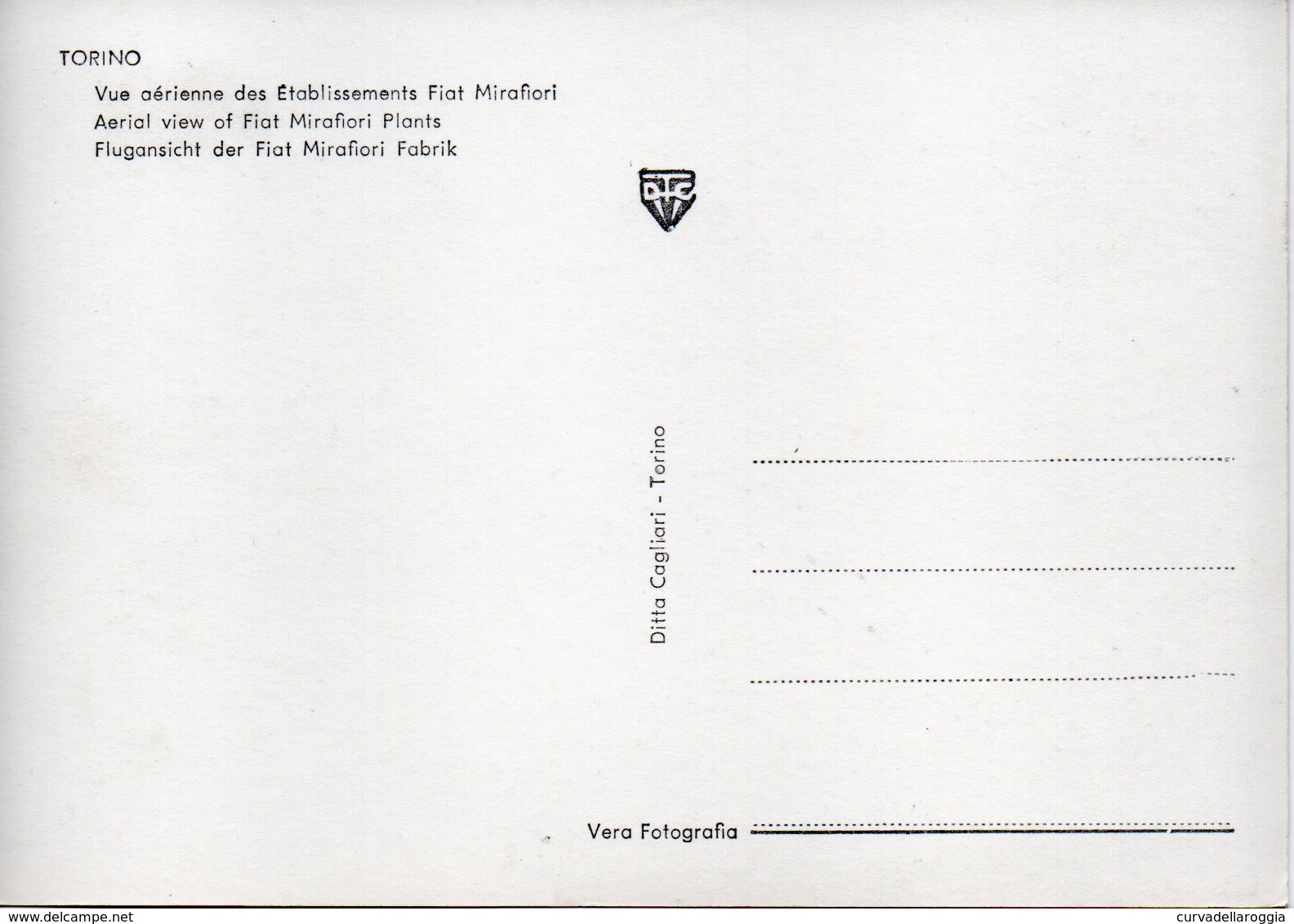 PIEMONTE - TORINO - LO STABILIMENTO FIAT MIRAFIORI DALL'ALTO - N 3/198 - Altri Monumenti, Edifici