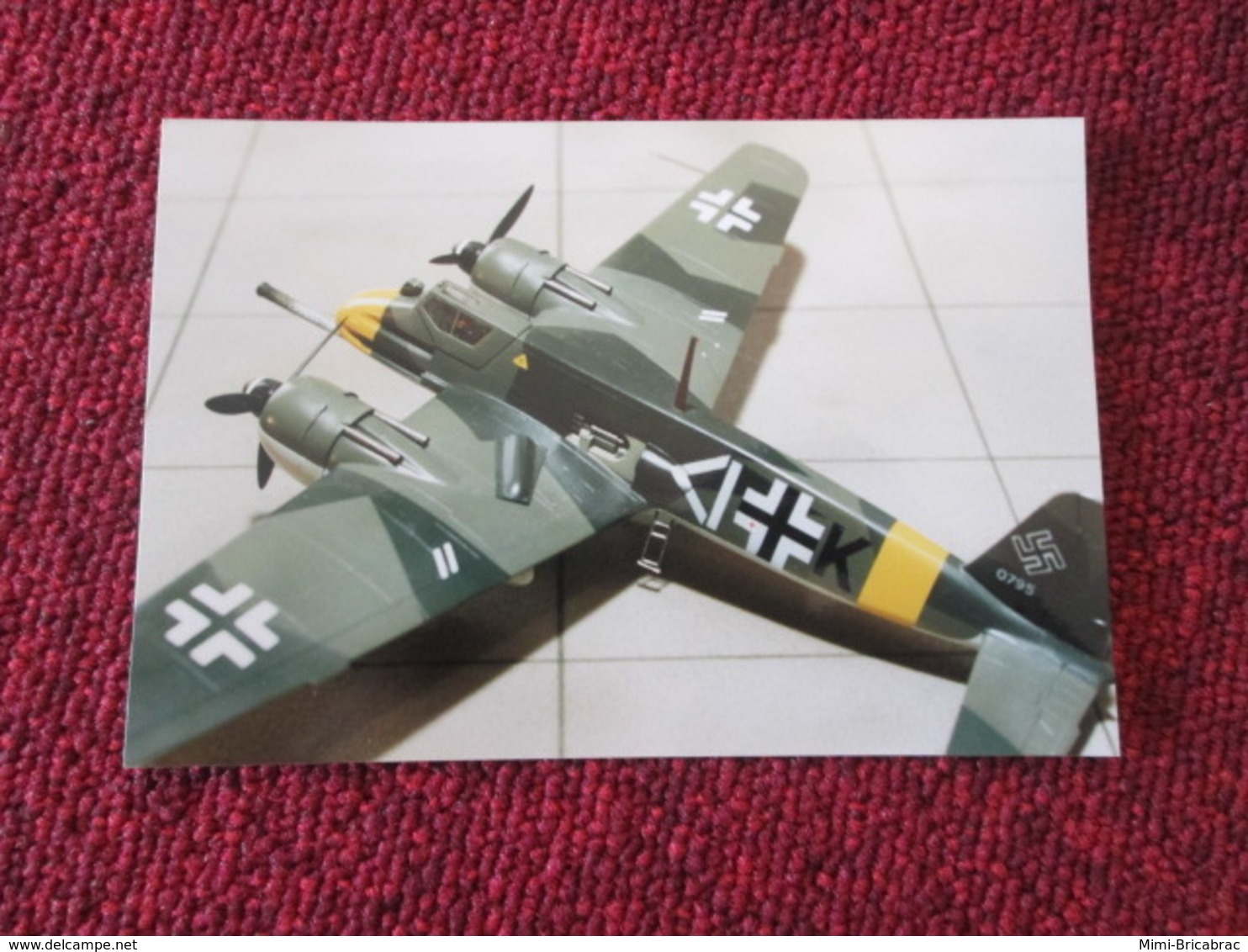 CAGI3 Format Carte Postale Env 15x10cm : SUPERBE (TIRAGE UNIQUE) PHOTO MAQUETTE PLASTIQUE 1/48e HS-129 TANK KILLER LUFTW - Vliegtuigen