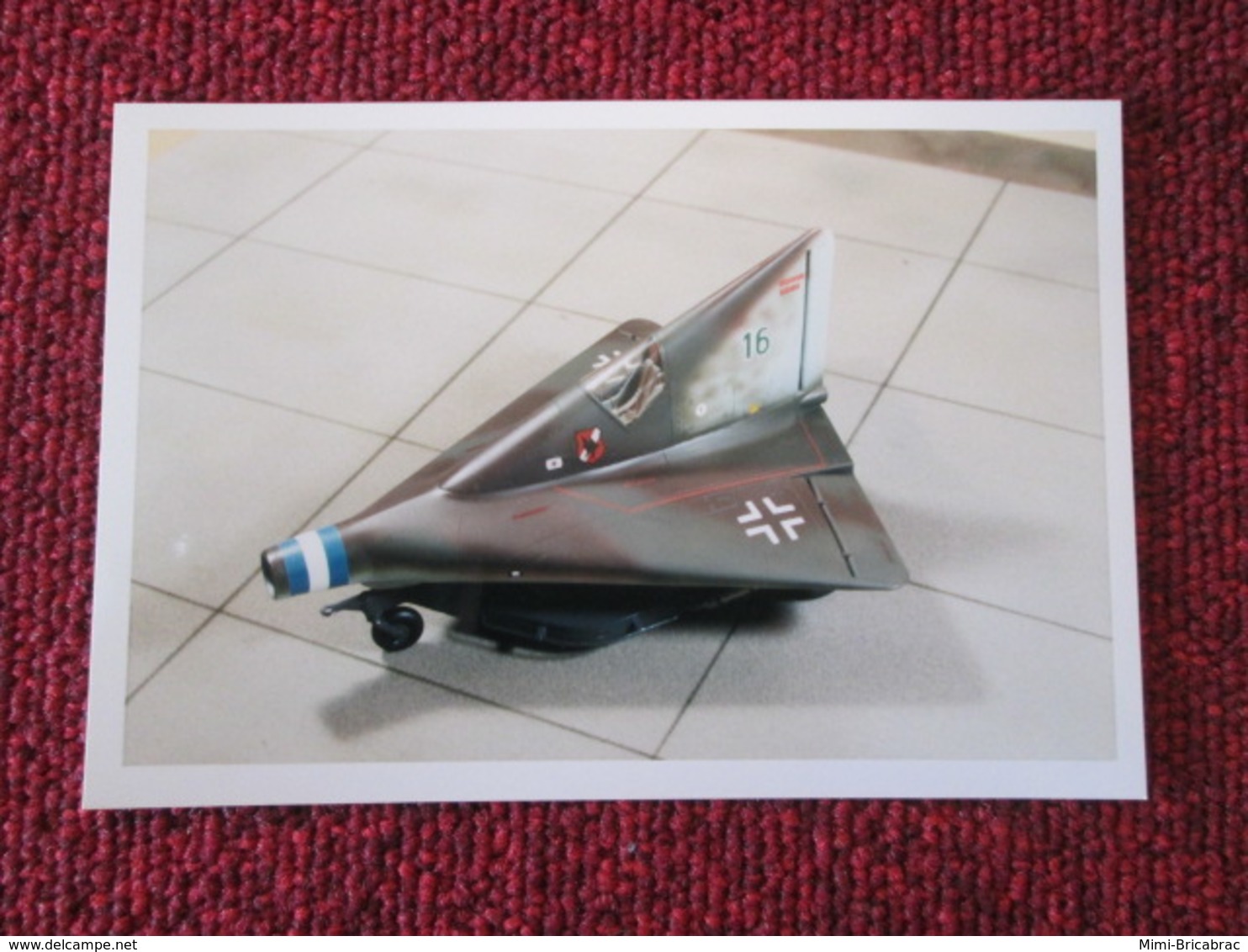 CAGI3 Format Carte Postale Env 15x10cm : SUPERBE (TIRAGE UNIQUE) PHOTO MAQUETTE PLASTIQUE 1/48e LUFTWAFFE AILE VOLANTE L - Vliegtuigen