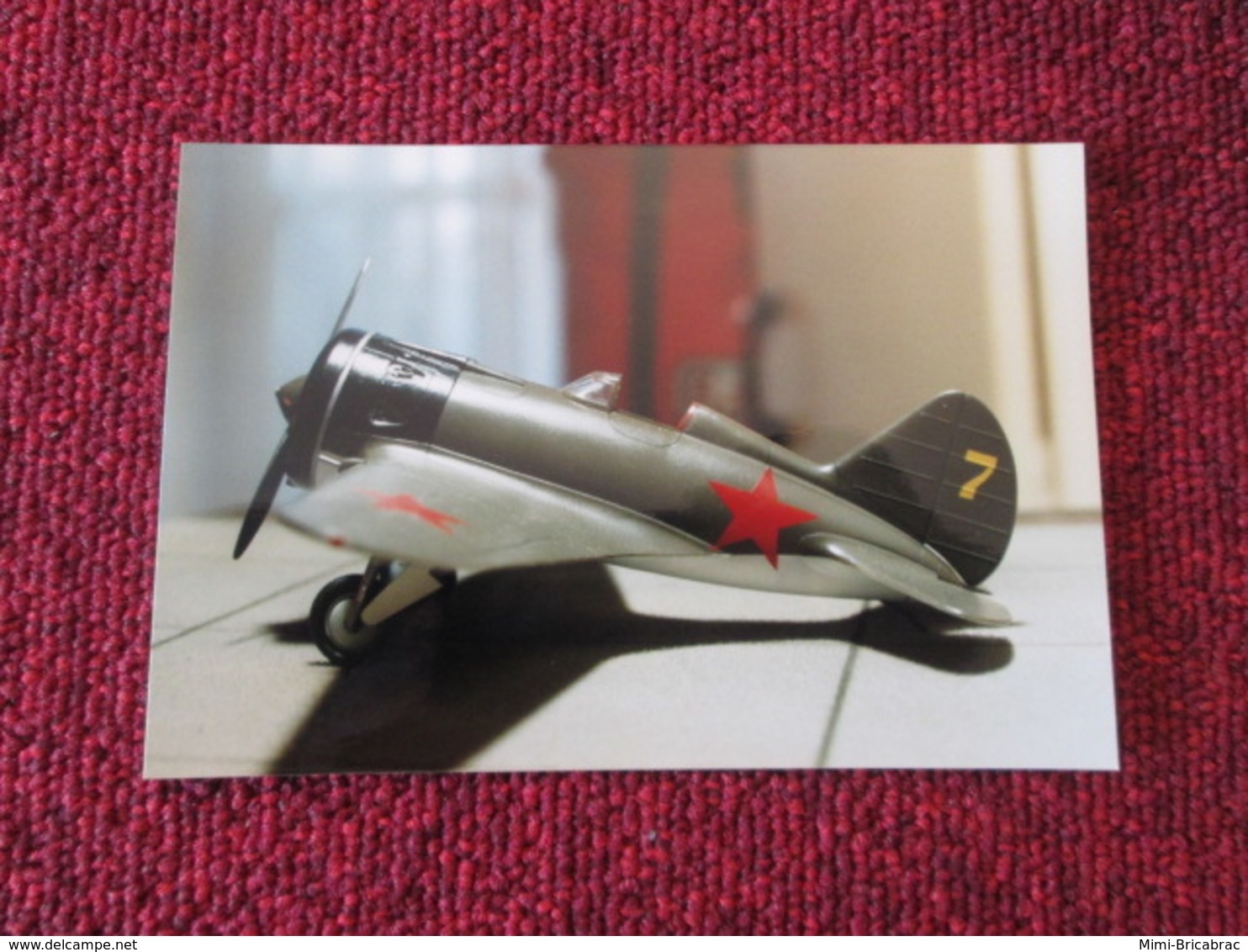 CAGI3 Format Carte Postale Env 15x10cm : SUPERBE (TIRAGE UNIQUE) PHOTO MAQUETTE PLASTIQUE 1/48e URSS POLIKARPOV I-15 - Vliegtuigen