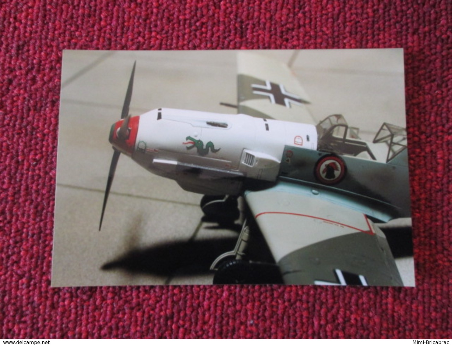 CAGI3 Format Carte Postale Env 15x10cm : SUPERBE (TIRAGE UNIQUE) PHOTO MAQUETTE PLASTIQUE 1/48e ME-109E ASSI HAHN - Vliegtuigen