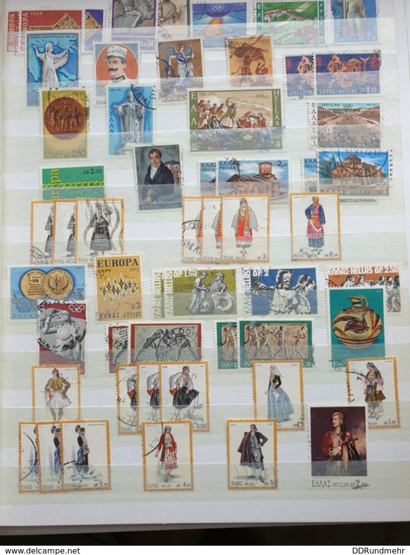 Album Griechenland 1896 Bis 2005 Gestempelt O Sehr Viele Briefmarken Alles Fotografiert! - Sammlungen