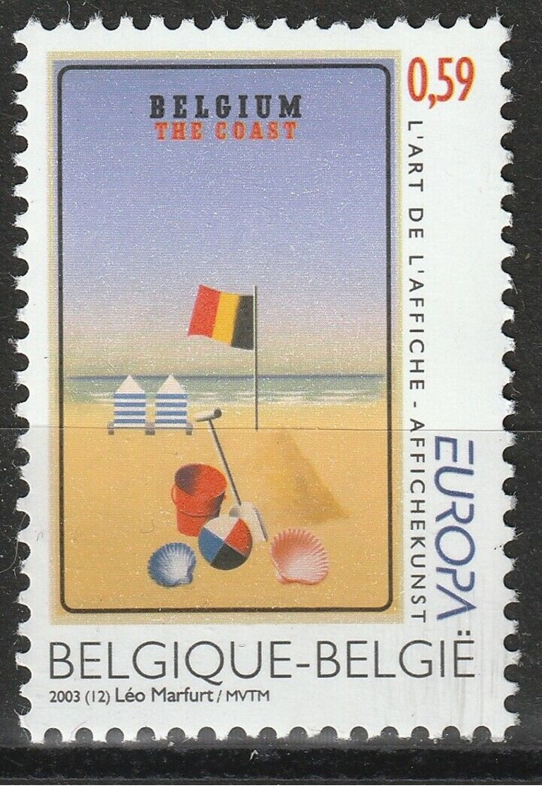 (!)  EUROPA CEPT De 2003  Thème Art De L'affiche  BELGIQUE Y&T 3172  Neuf(s) ** Mnh - 2003