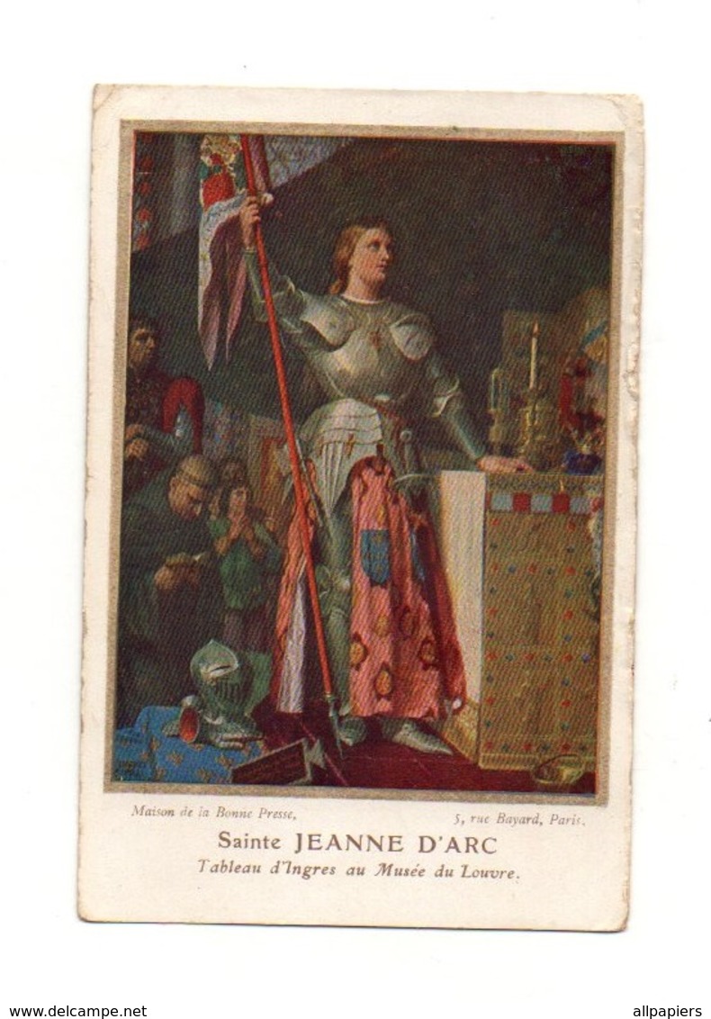 Image Pieuse Sainte Jeanne D'Arc Tableau D'Ingres Au Musée Du Louvre - Maison De La Bonne Presse En 1940 - Santini