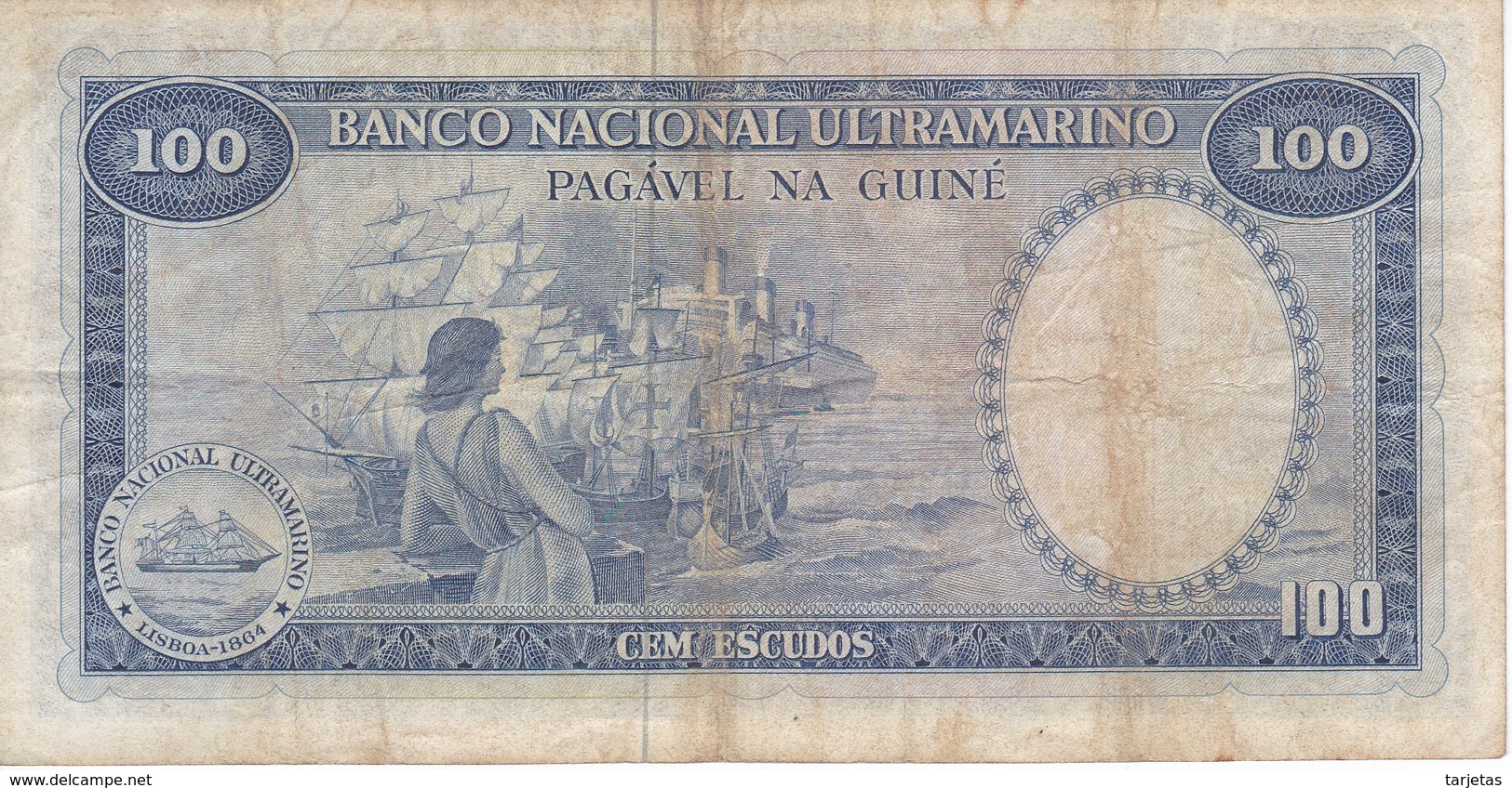 BILLETE DE GUINEA DE 100 ESCUDOS DEL AÑO 1971  (BANKNOTE) - Guinea-Bissau