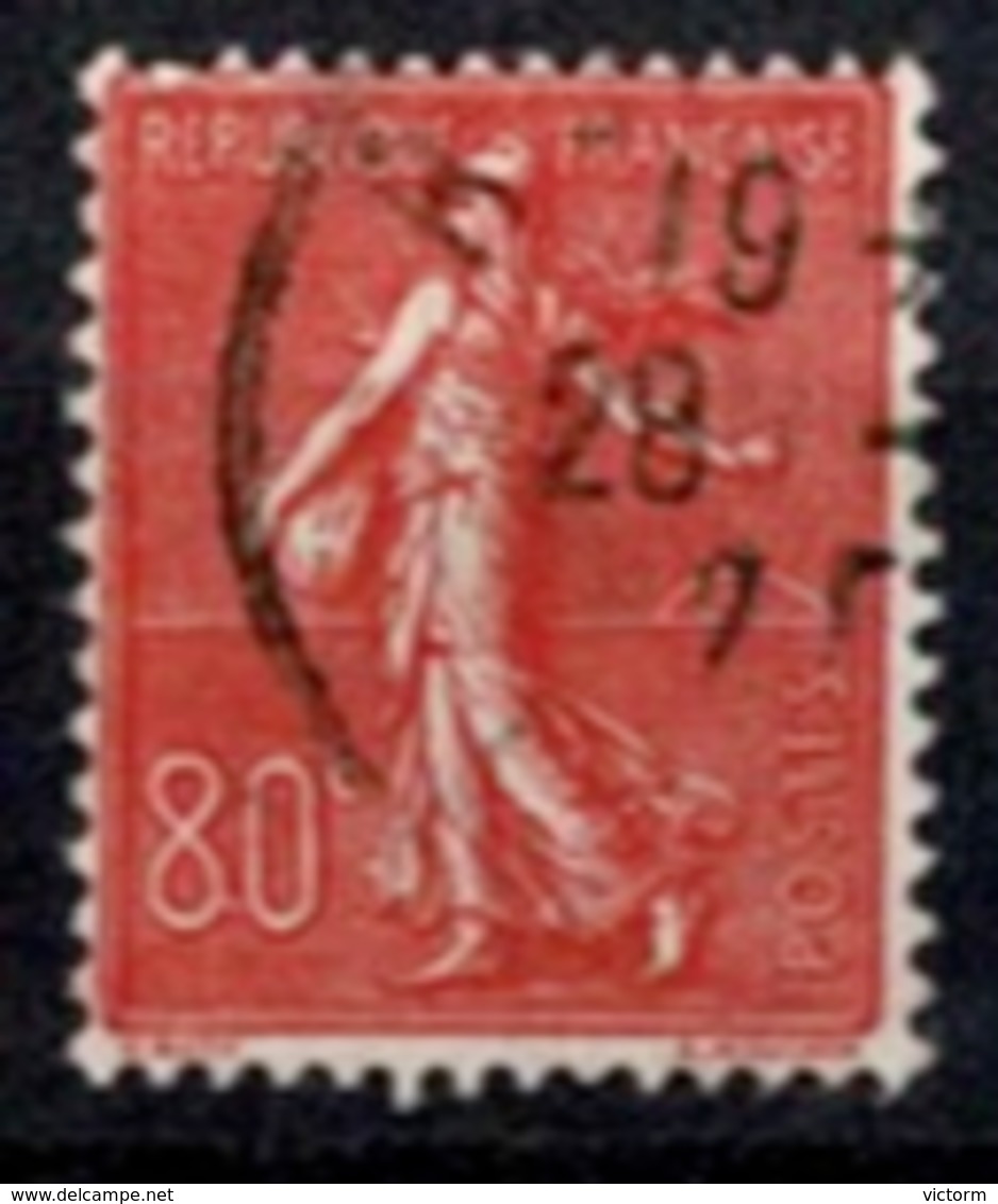 France 1924-32 - Semeuse Fond Ligné N°203 - Oblitéré - 1903-60 Semeuse Lignée
