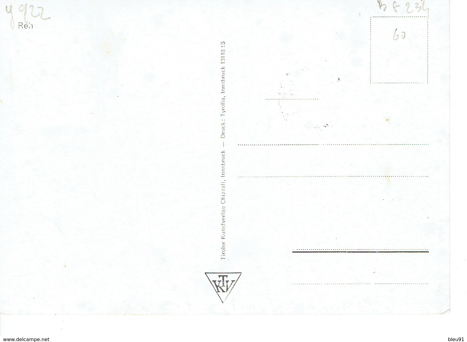 CARTE MAXIMUM  CHEVREUIL 1958 - Lettres & Documents