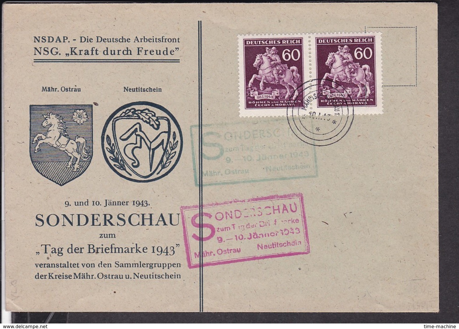 Brief Böhmen Und Mähren 1943 , FDC , Tag Der Briefmarke , - Covers & Documents