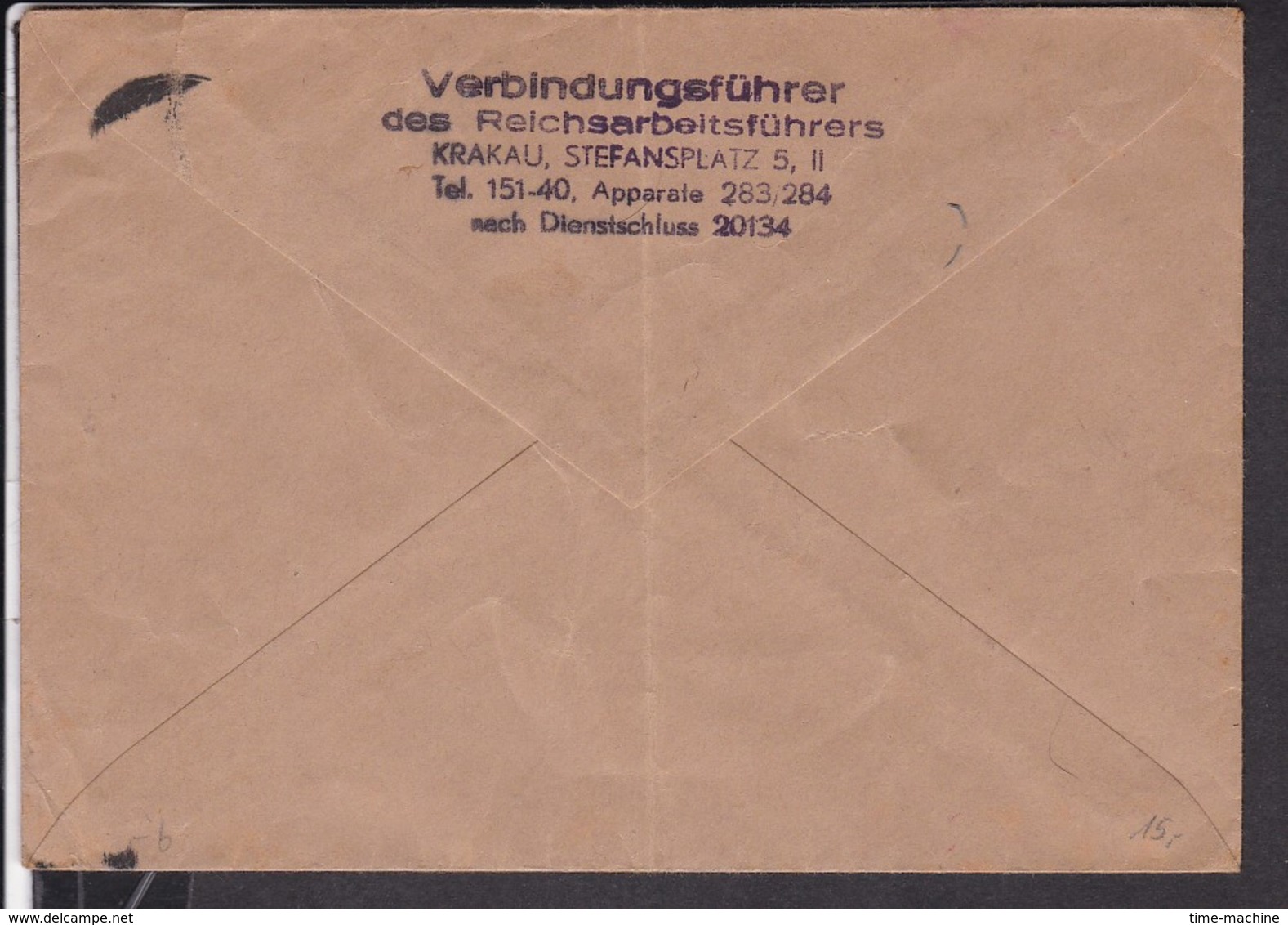 Brief Generalgouvernement Stempel Krakau 1941 - Covers & Documents