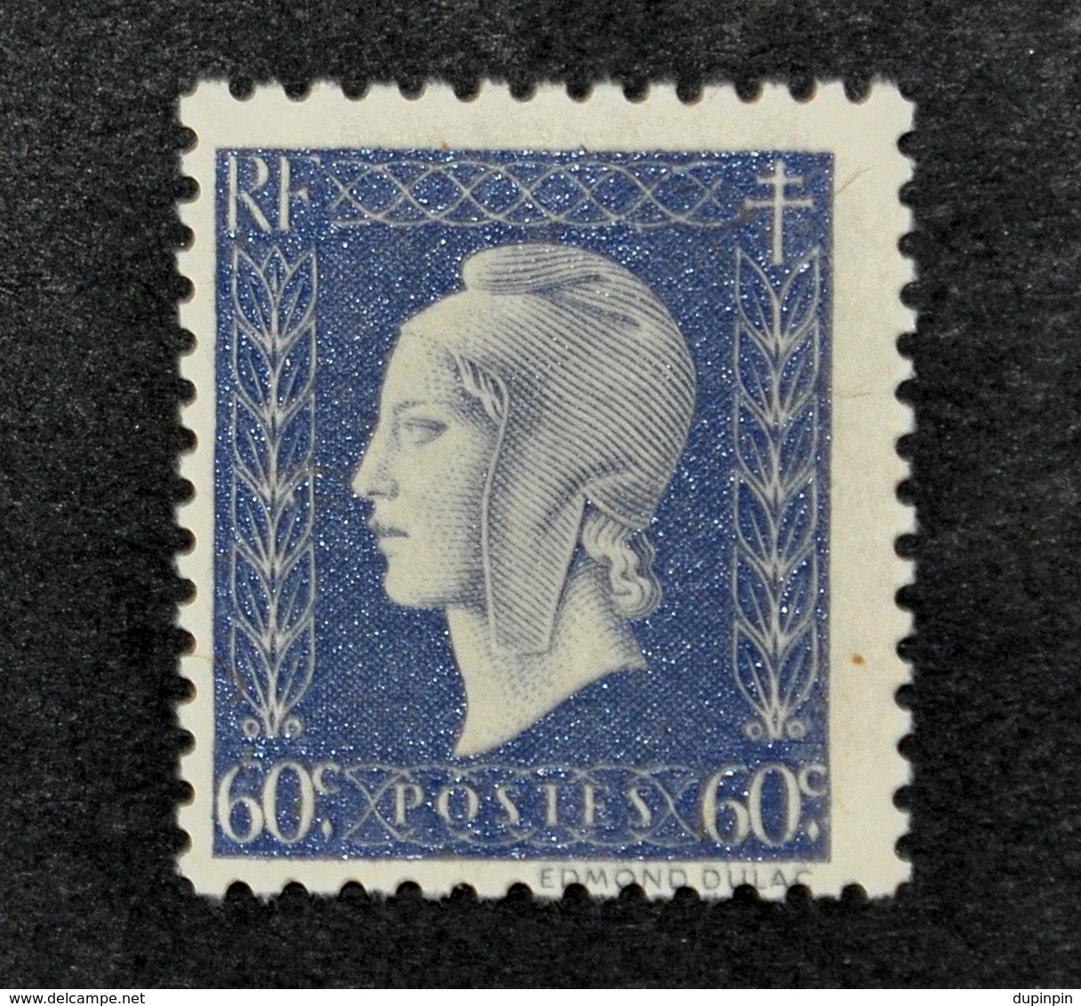 MARIANNE DE DULAC 1945 - 60c Bleu-gris - N° 686** - 1944-45 Maríanne De Dulac