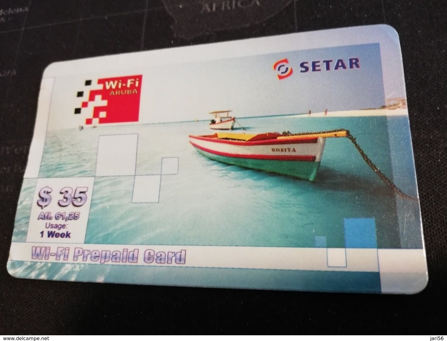 ARUBA $35,- -   INTERNET/SETAR Wifi  Boat For Beach     Used ** 1772** - Aruba
