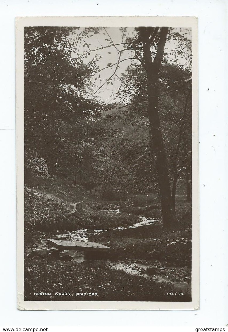Postcard Yorrkshire Bradford Posted 1916 Ish Rp Heaton Woods - Bradford