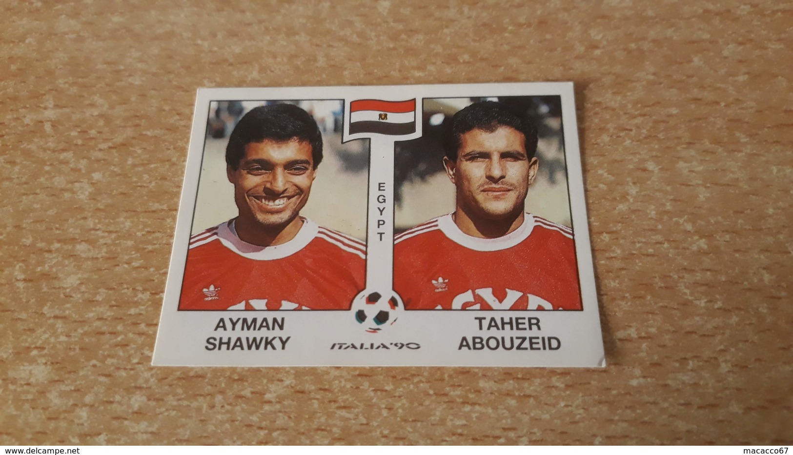 Figurina Panini WM Italia 90 - 447 Shawky/Abouzeid Egitto - Italian Edition