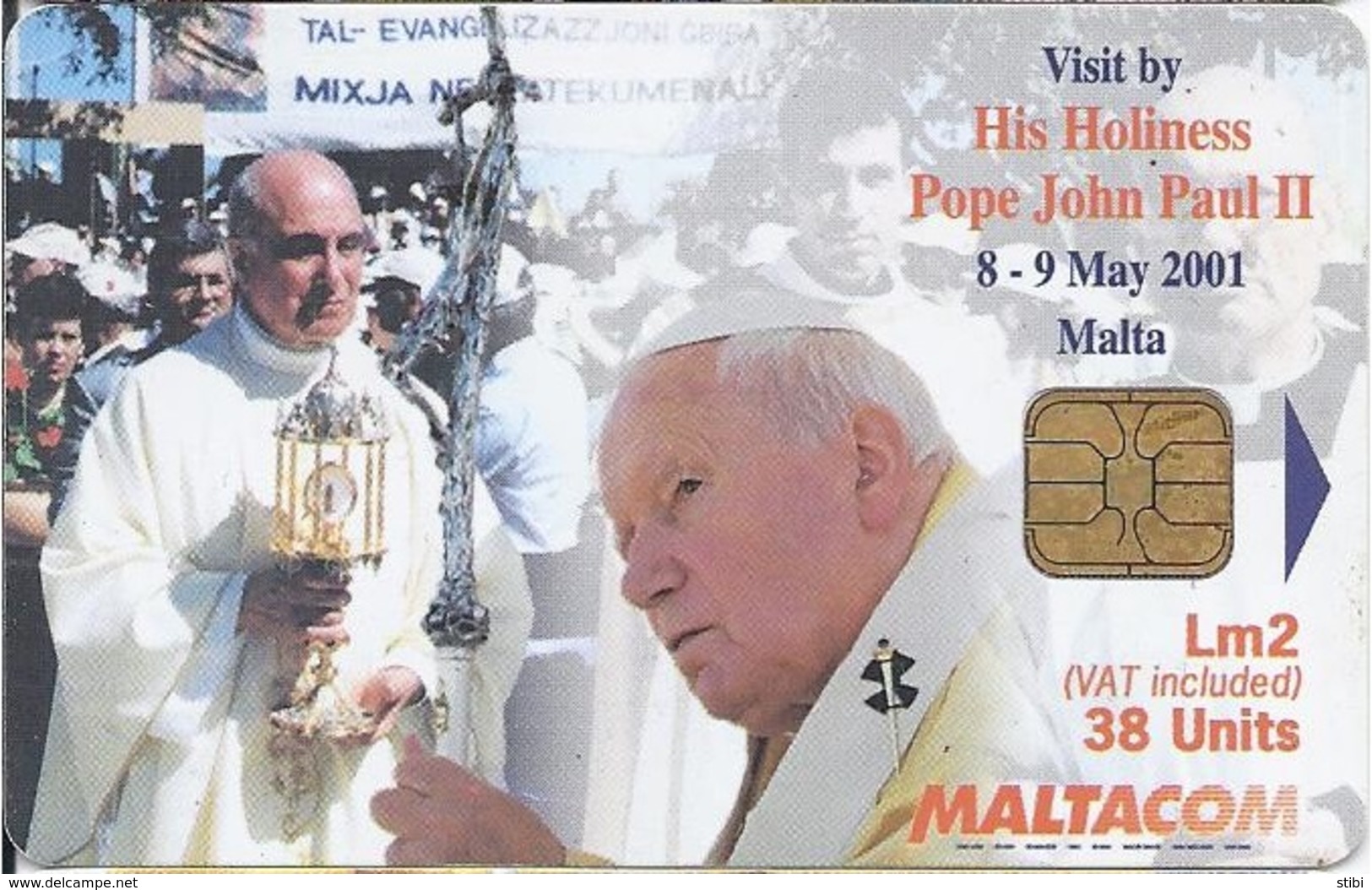 MALTA - VISIT BY POPE JOHN PAUL II. - 25.000 EX - - Malte