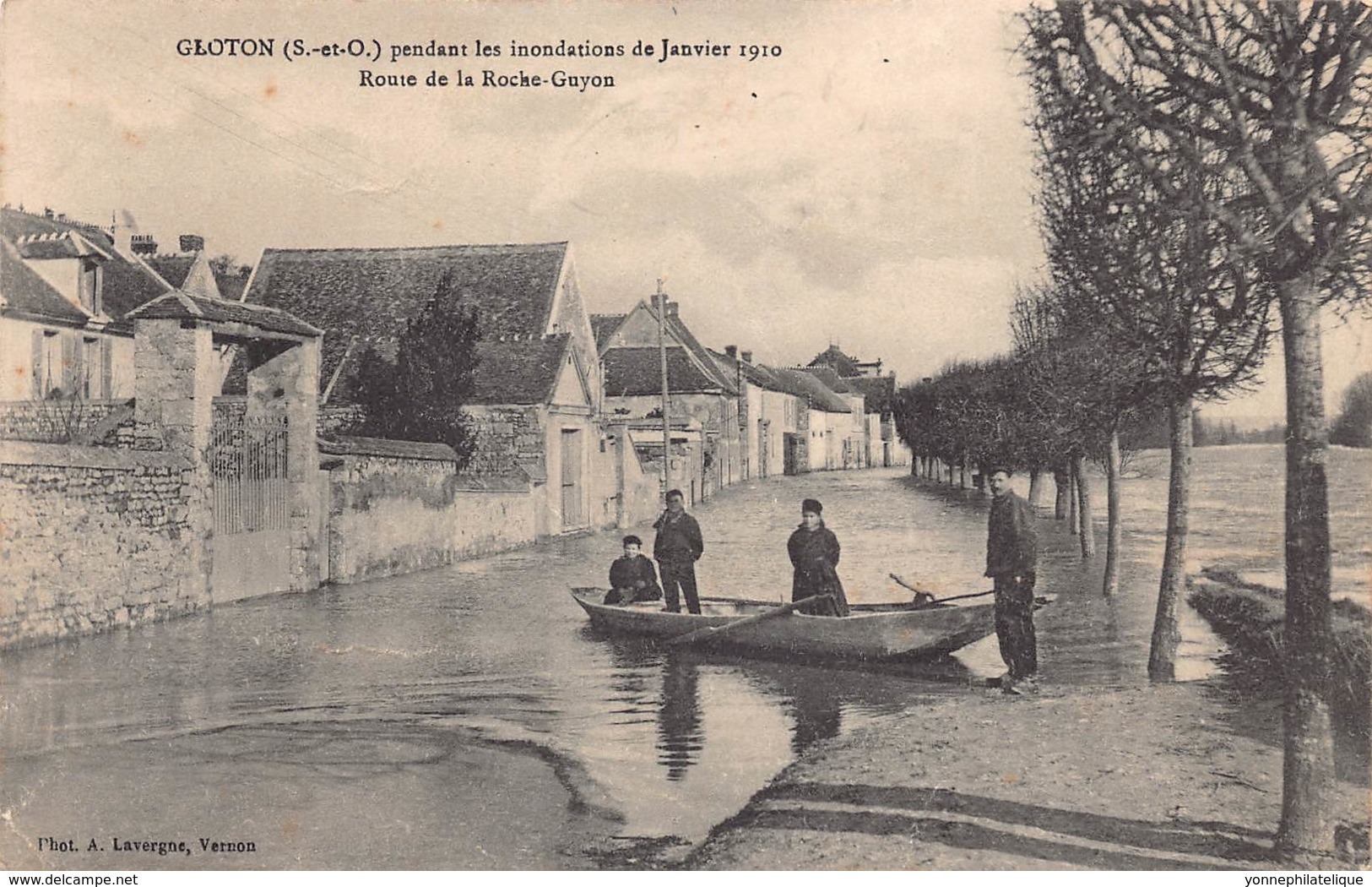 95 - Val D'Oise - 10146 - GLOTON - Route De La Roche-Guyon - Inondations - 1910 - Garges Les Gonesses