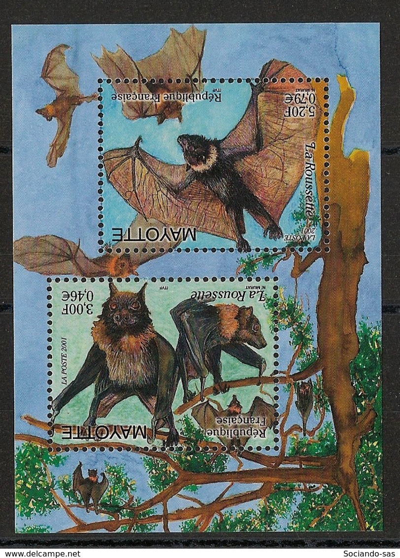 Mayotte - 2001 - Bloc Feuillet N°Yv. 5 - Chauve-souris - Neuf Luxe ** / MNH / Postfrisch - Blocks & Kleinbögen