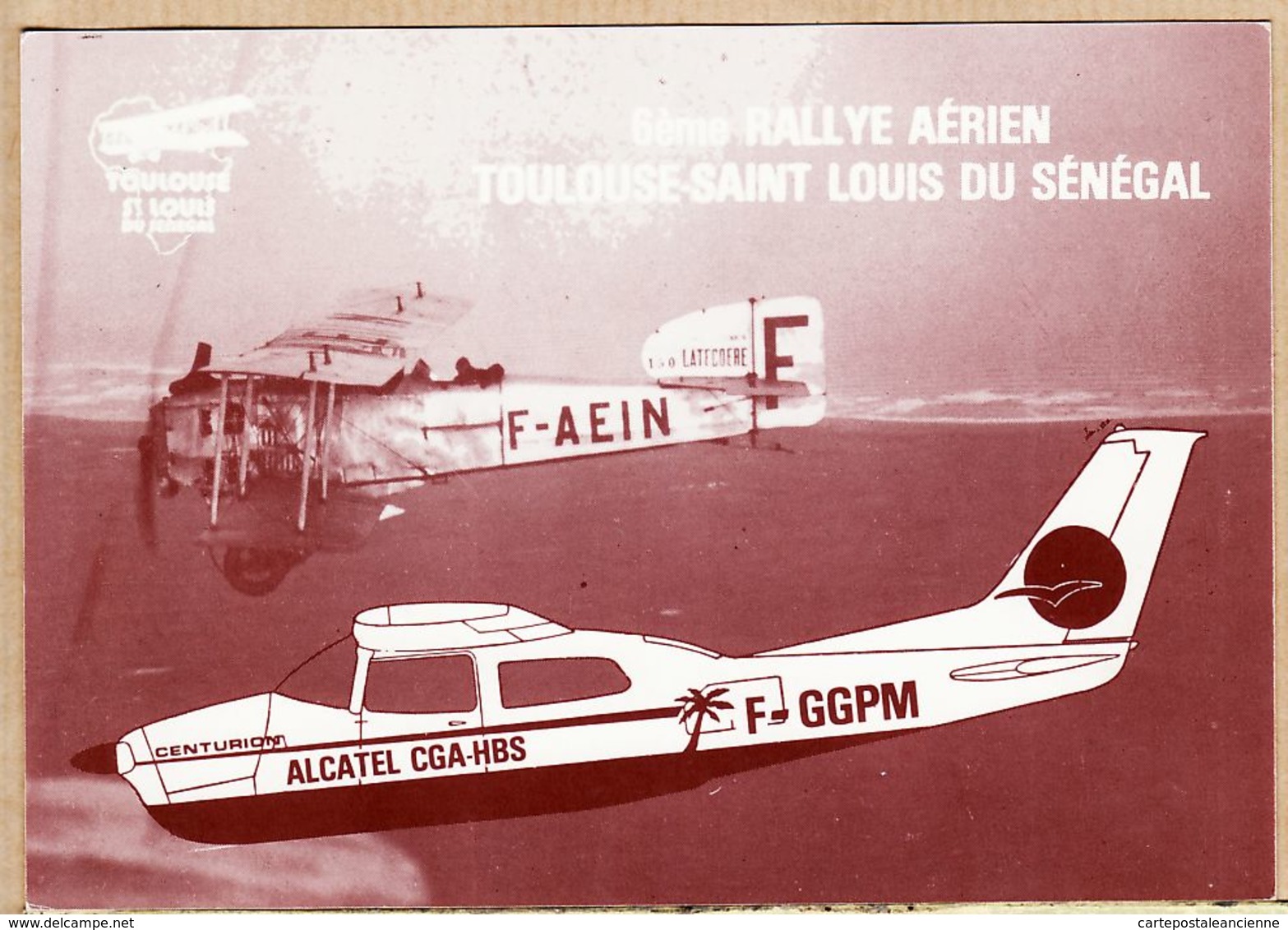 Trp022 TOULOUSE CESSNA CENTURION 6e Rallye Aérien SAINT LOUIS Senegal ALCATEL MORCH BLANDY PINCHINAT-Avion BREGUET 1 St - 1946-....: Modern Tijdperk