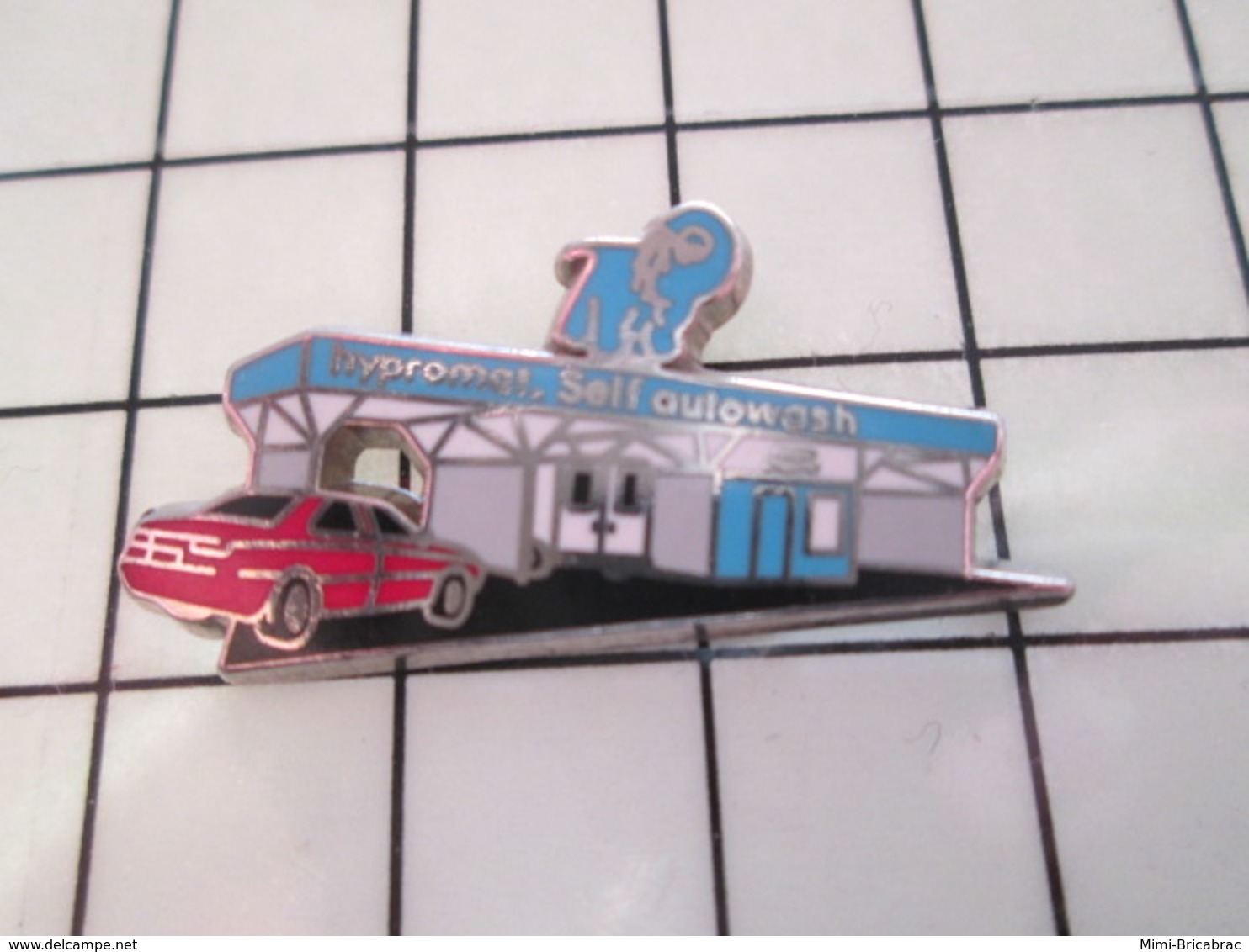 AB181 Pin's Pins / Beau Et Rare / THEME : ARTHUS BERTRAND / STATION DE LAVAGE ELEPHANT BLEU HYPROMAT SELF AUTOWASH - Arthus Bertrand