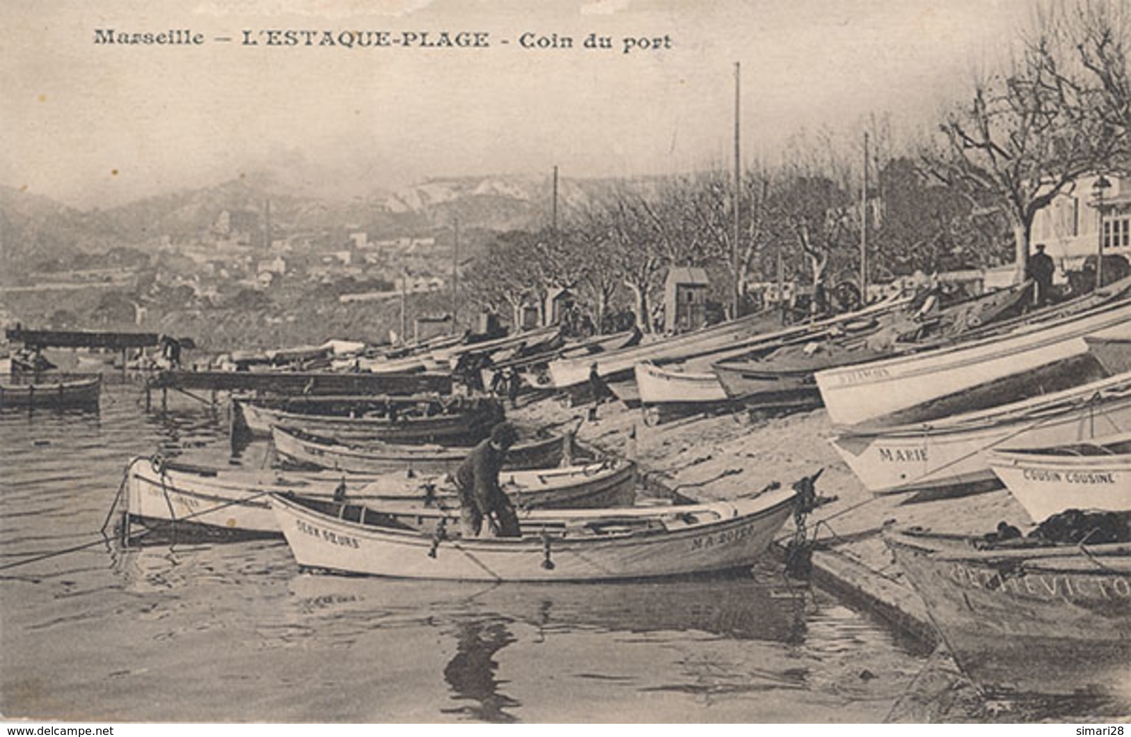 MARSEILLE - L'ESTAQUE PLAGE - COIN DU PORT - L'Estaque