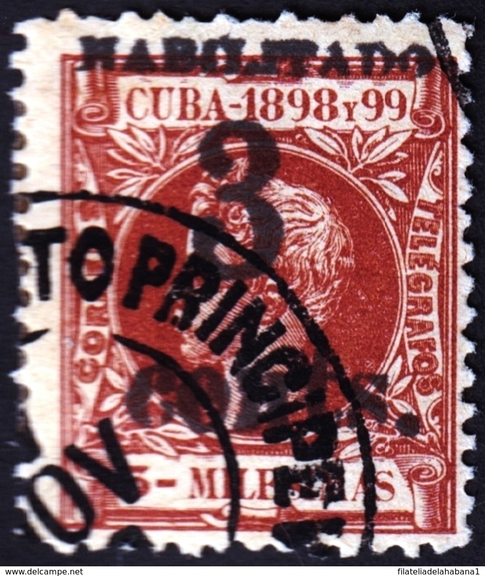 1899-396 CUBA US OCCUPATION PUERTO PRINCIPE 1899 3 S 3ml 1ra TIRADA SMALL NUMBER FORGUERY. - Andere & Zonder Classificatie