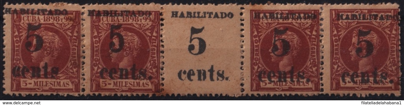 1899-407 CUBA US OCCUPATION PUERTO PRINCIPE 1899 5 S 5ml 1ra TIRADA FORGUERY. - Other & Unclassified