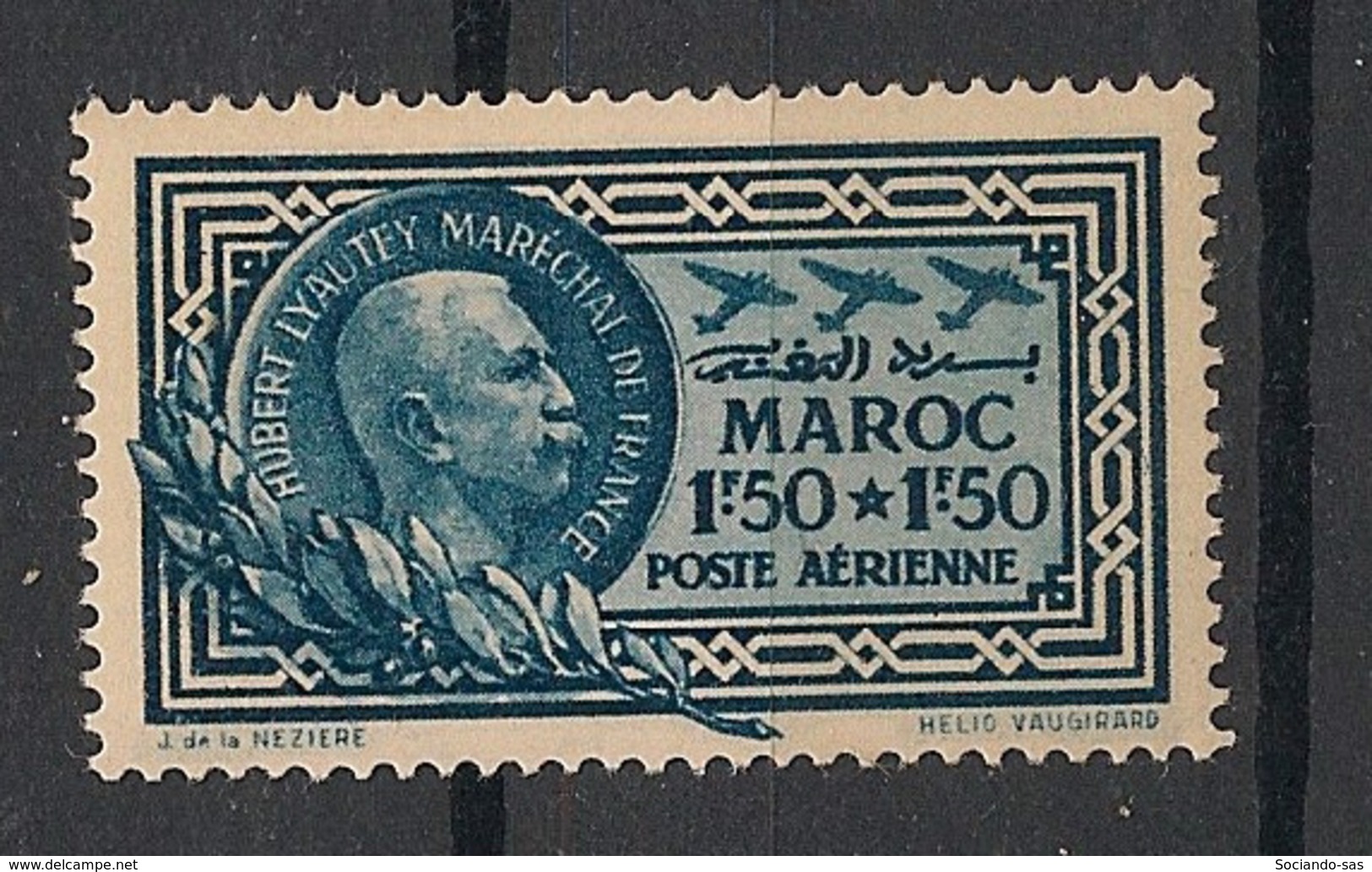 Maroc - 1935 - Poste Aérienne PA N°Yv. 40 - Lyautey - Neuf * / MH VF - Luchtpost