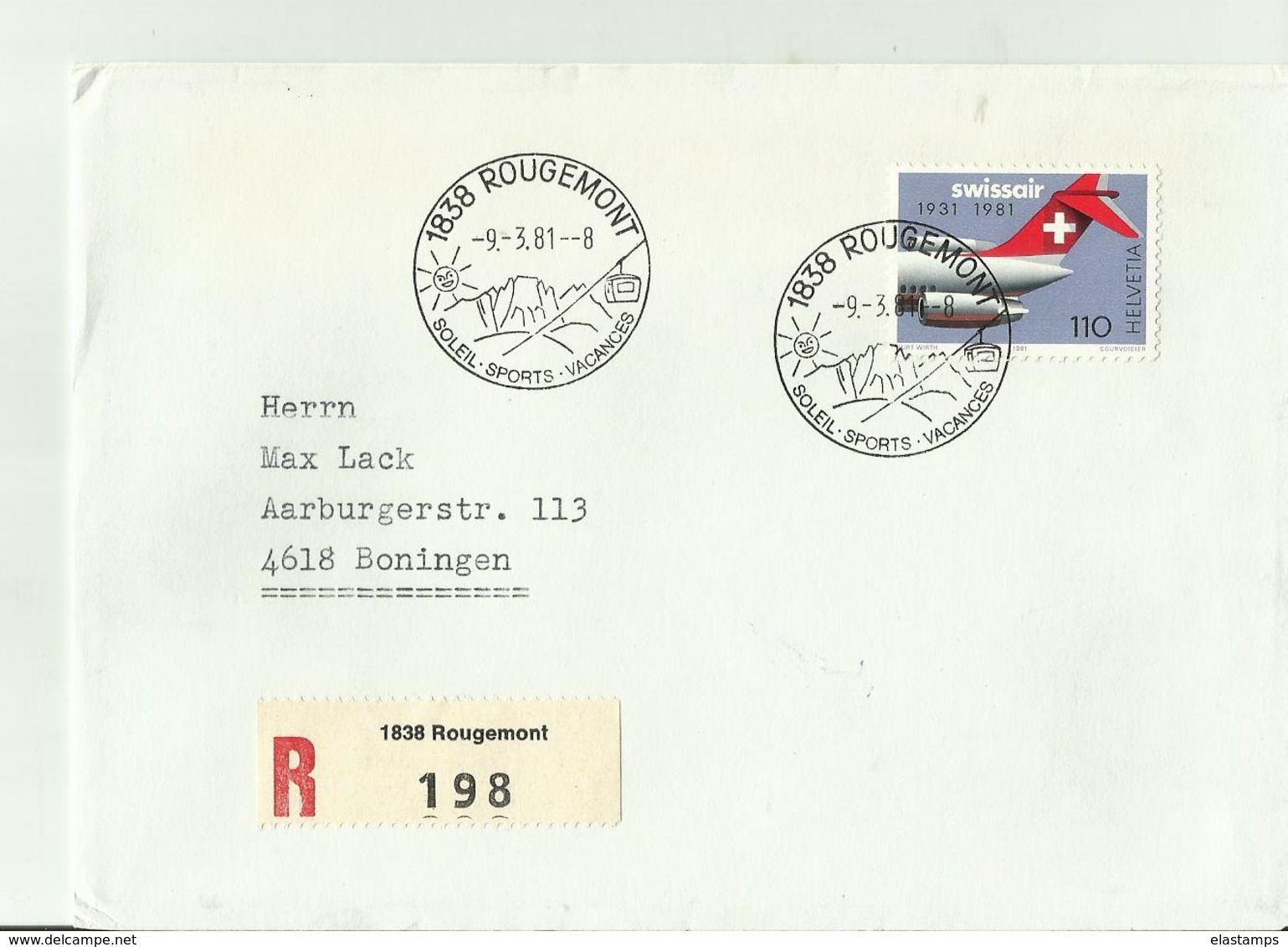 CH R-CV 1981 1838 - Poststempel