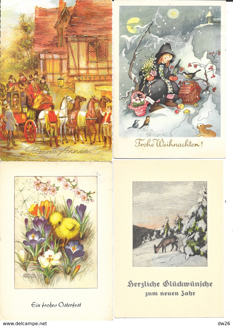 Lot N° 112 De 250 Cartes Fêtes Et Voeux, France Allemagne: Bonne Année, Pâques, Noël, Frohes Eues Jahr - 100 - 499 Cartoline