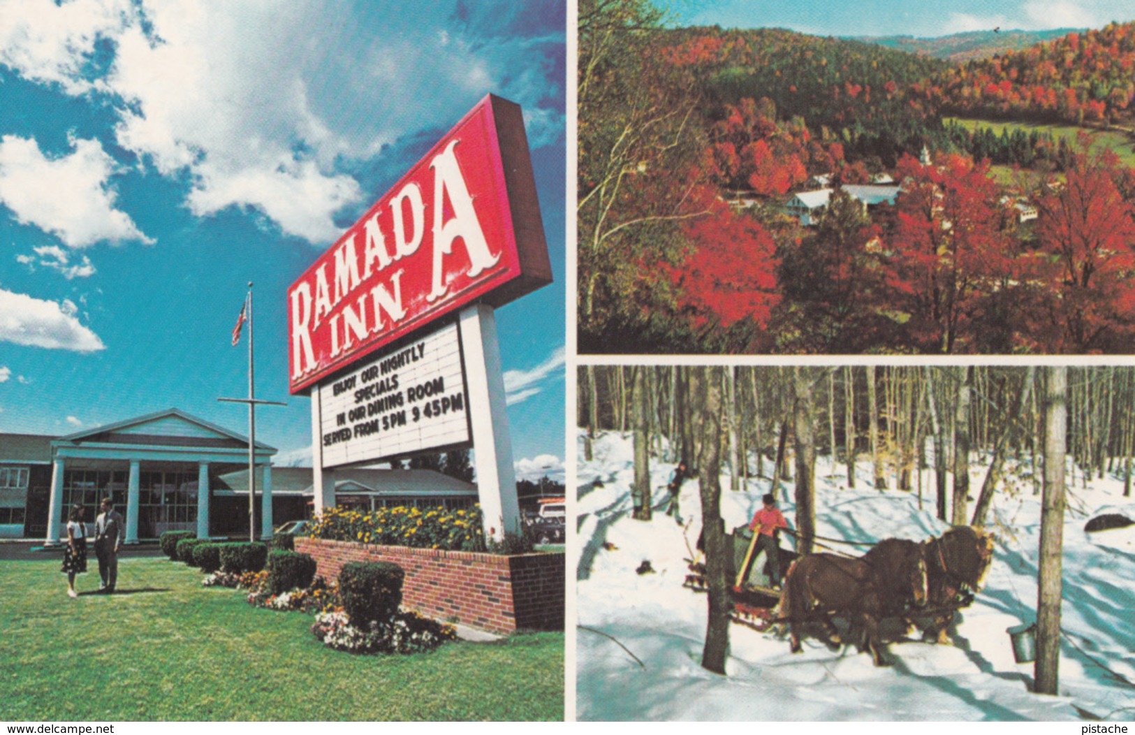 Burlington Vermont VT USA - Ramada Inn Hotel Motel - Unused - 2 Scans - Burlington