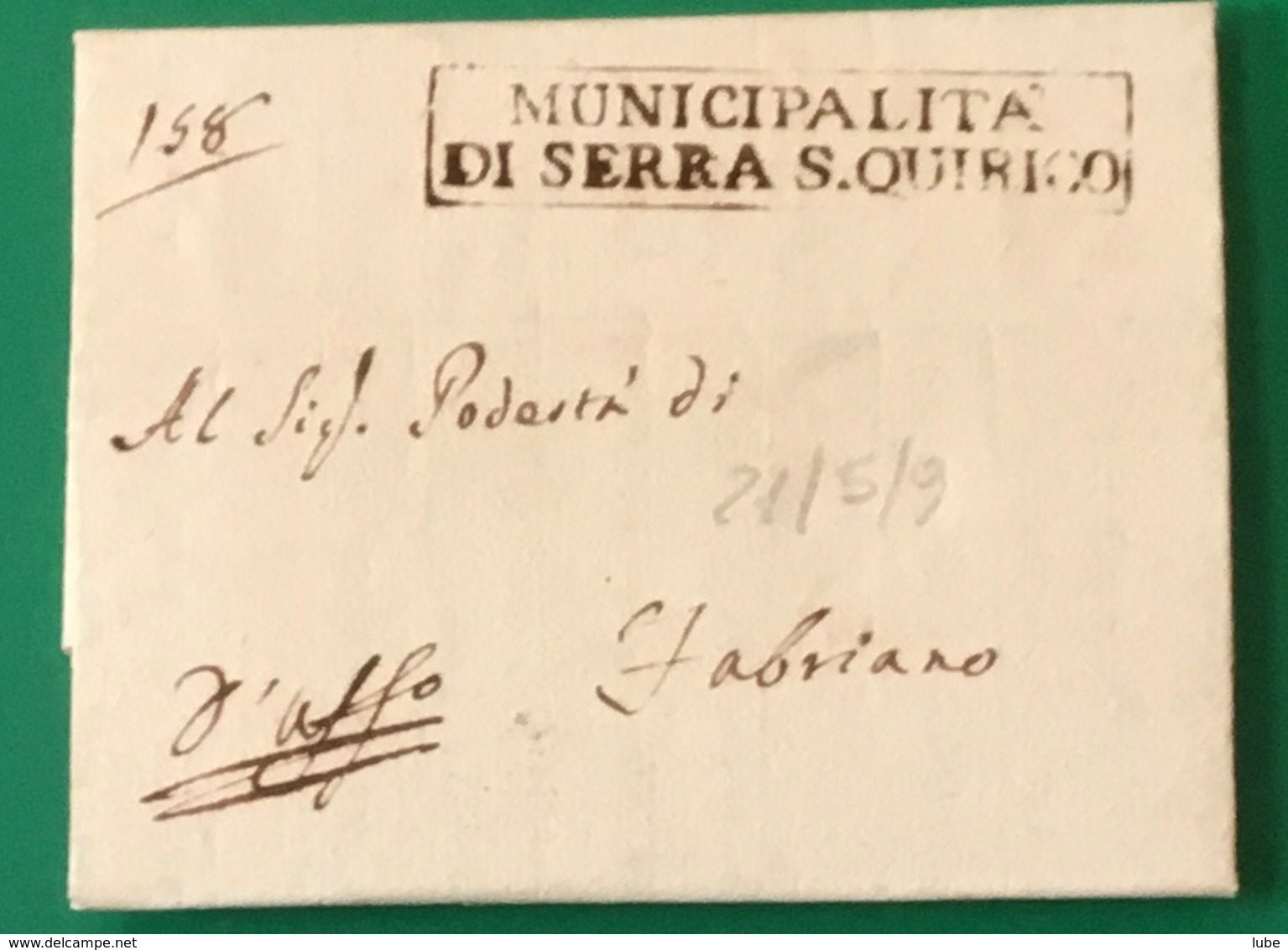 1809 SERRASANQUIRICO PER FABRIANO - 1. ...-1850 Prefilatelia