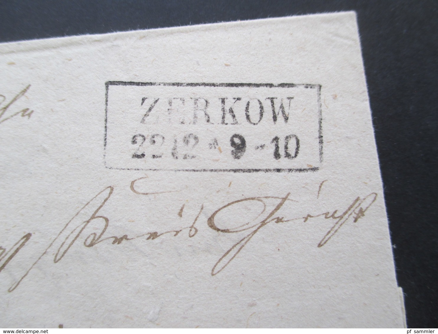 AD Preussen (heute Polen) Doppelt Verwendeter Brief Stempel Ra2 Zerkow Und Wreschen Faltbrief Ohne Inhalt - Lettres & Documents