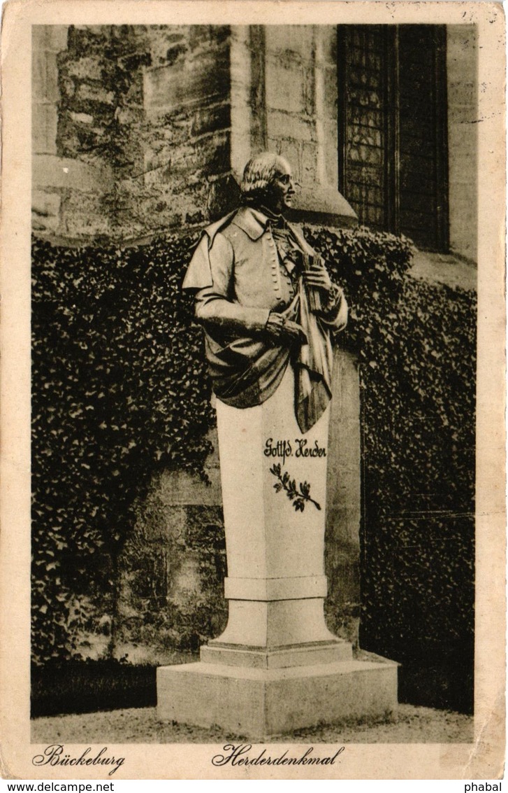 Germany, Niedersachen, Bückeburg, Herderdenkmal, Old Postcard - Bueckeburg