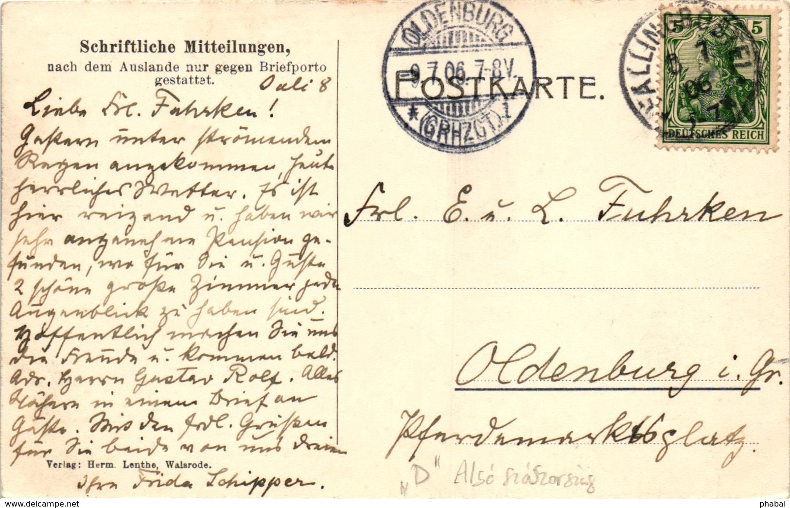 Germany, Niedersachen, Fallingbostel, Idyll A. D. Böhme, Old Postcard - Fallingbostel