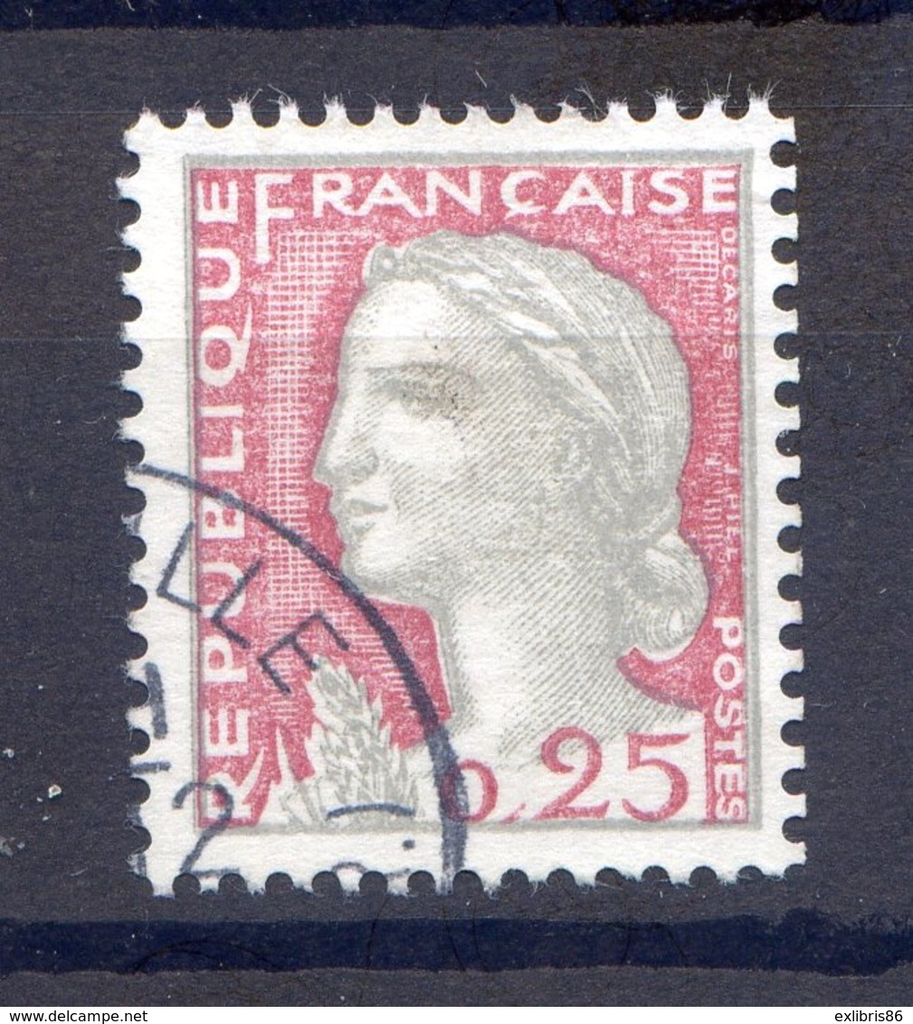 VARIÉTÉ....N° 1263.............carmin Terne - Used Stamps