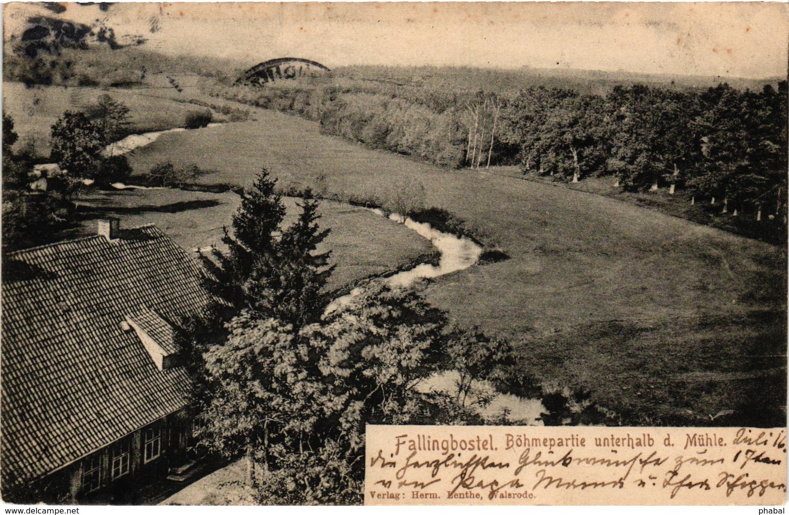 Germany, Niedersachen, Fallingbostel, Böhmepartie Unterhalb D. Mühle, Old Postcard - Fallingbostel