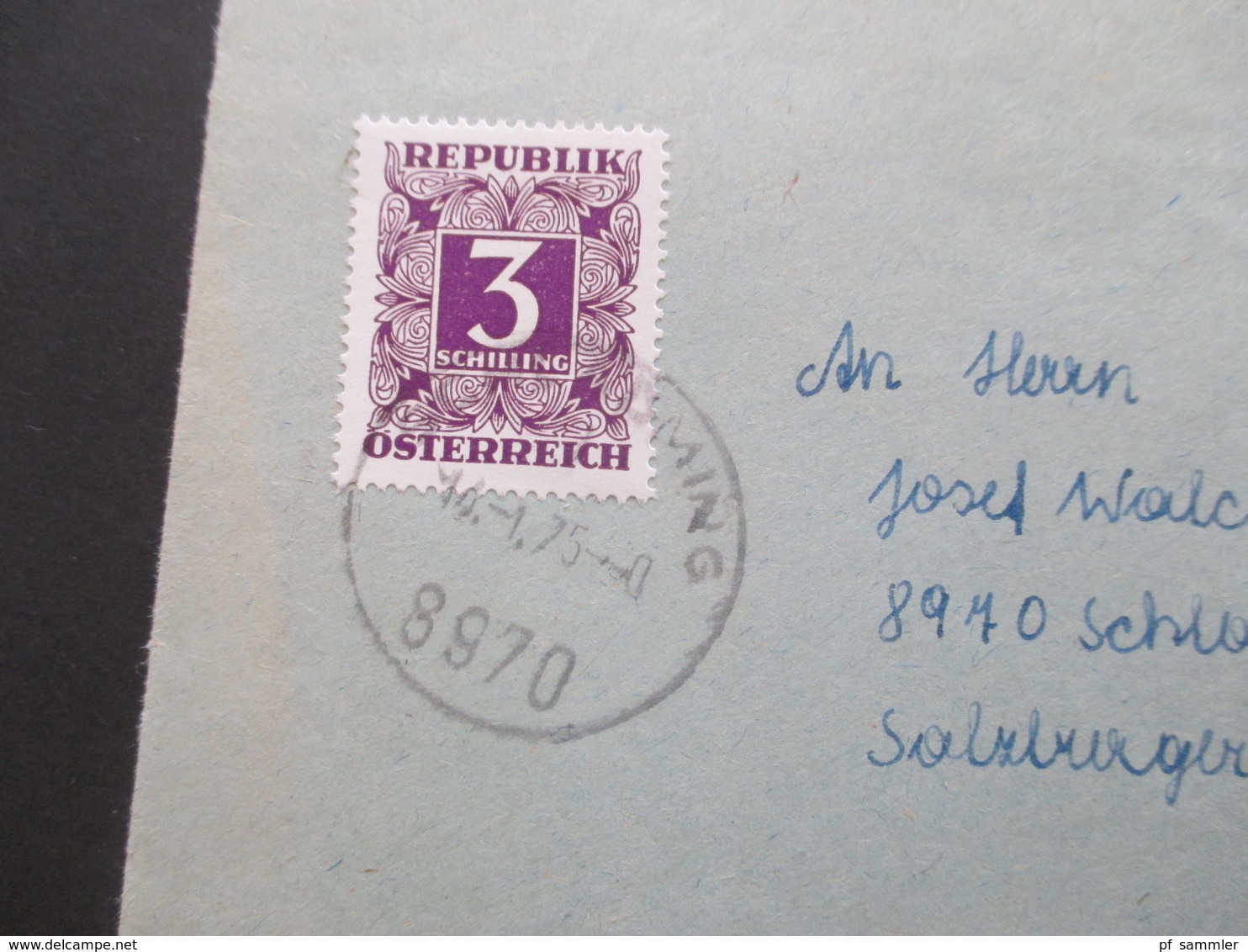 Österreich 1975 T Stempel Und Portomarke Nr. 256 Stempel Stainz Nach Schladming - Covers & Documents