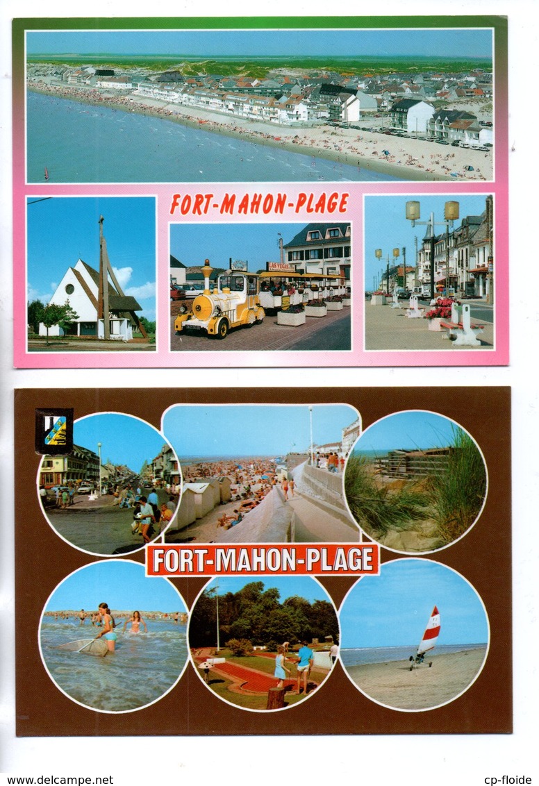 80 - FORT-MAHON-PLAGE . " 2 MULTI-VUES " . 2 CPM - Ref. N°25731 - - Friville Escarbotin