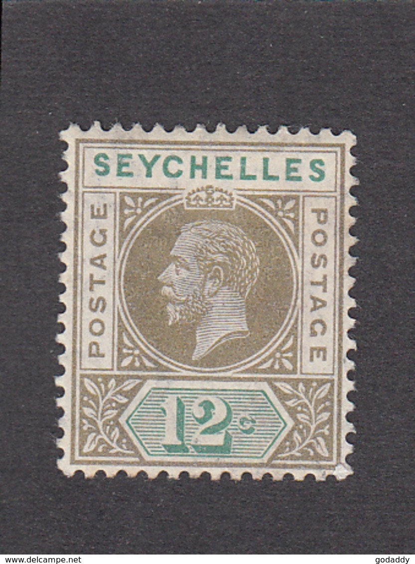 Seychelles 1912 12c  SG74  MH - Seychelles (...-1976)