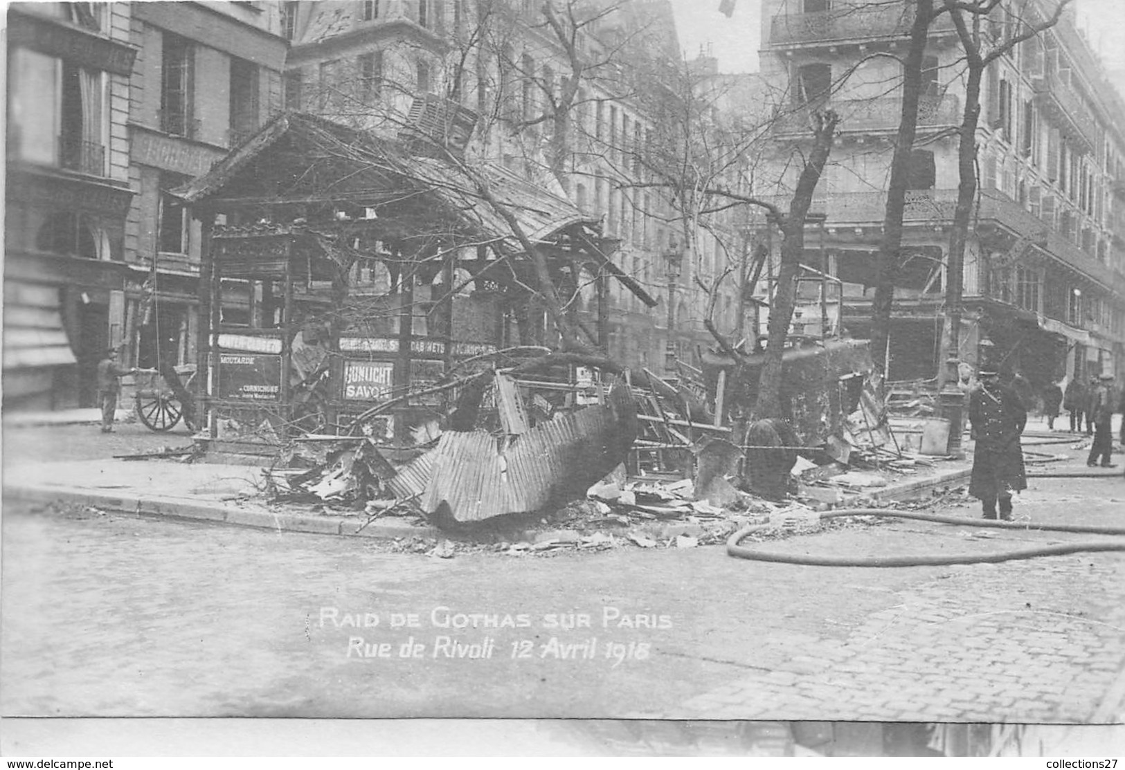 PARIS-75001-RAID DE GOTHAS, SUR PARIS , RUE DE RIVOLI 12 AVRIL 1918 - Paris (01)