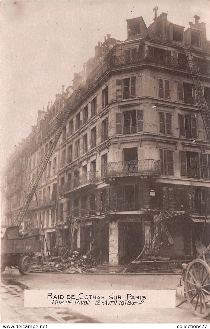 PARIS-75001-RAID DE GOTHAS, SUR PARIS , RUE DE RIVOLI 12 AVRIL 1918 - Arrondissement: 01