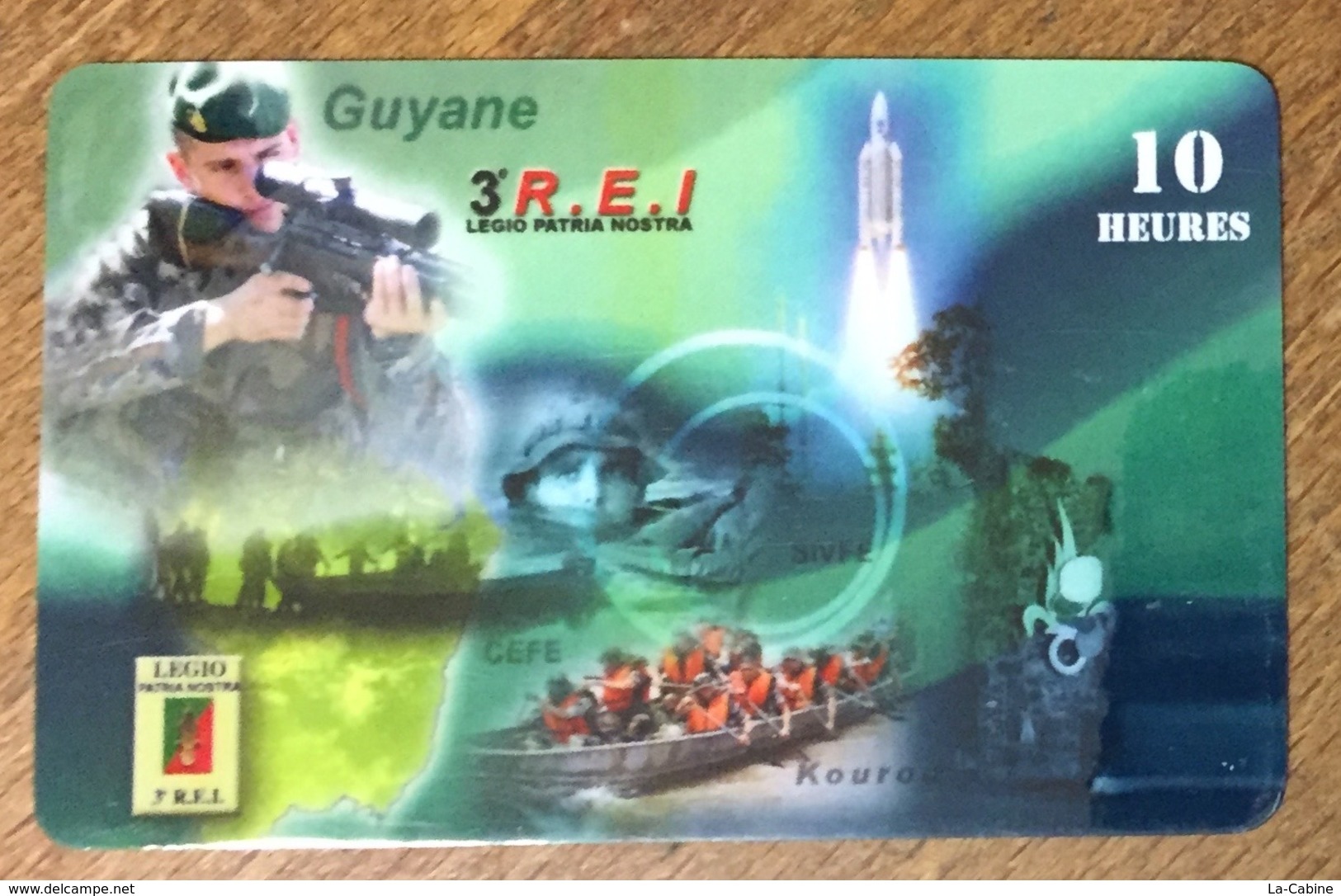 GUYANE ARMÉE LÉGION ÉTRANGERE 3 REI CARTE PASSMAN 10H PAS TÉLÉCARTE PHONECARD - Guyane