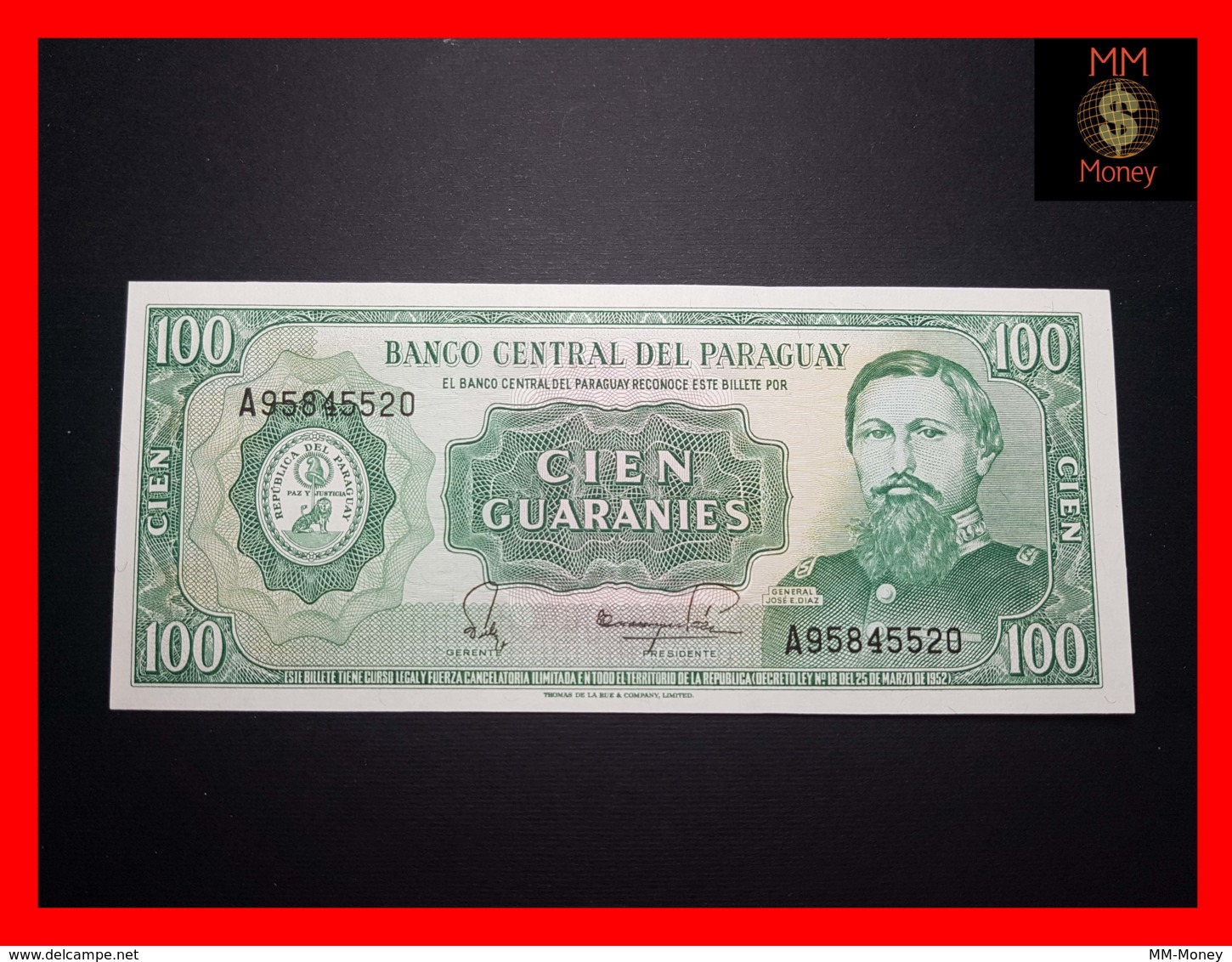 PARAGUAY 100 Guaranies 1982 P. 205   UNC - Paraguay