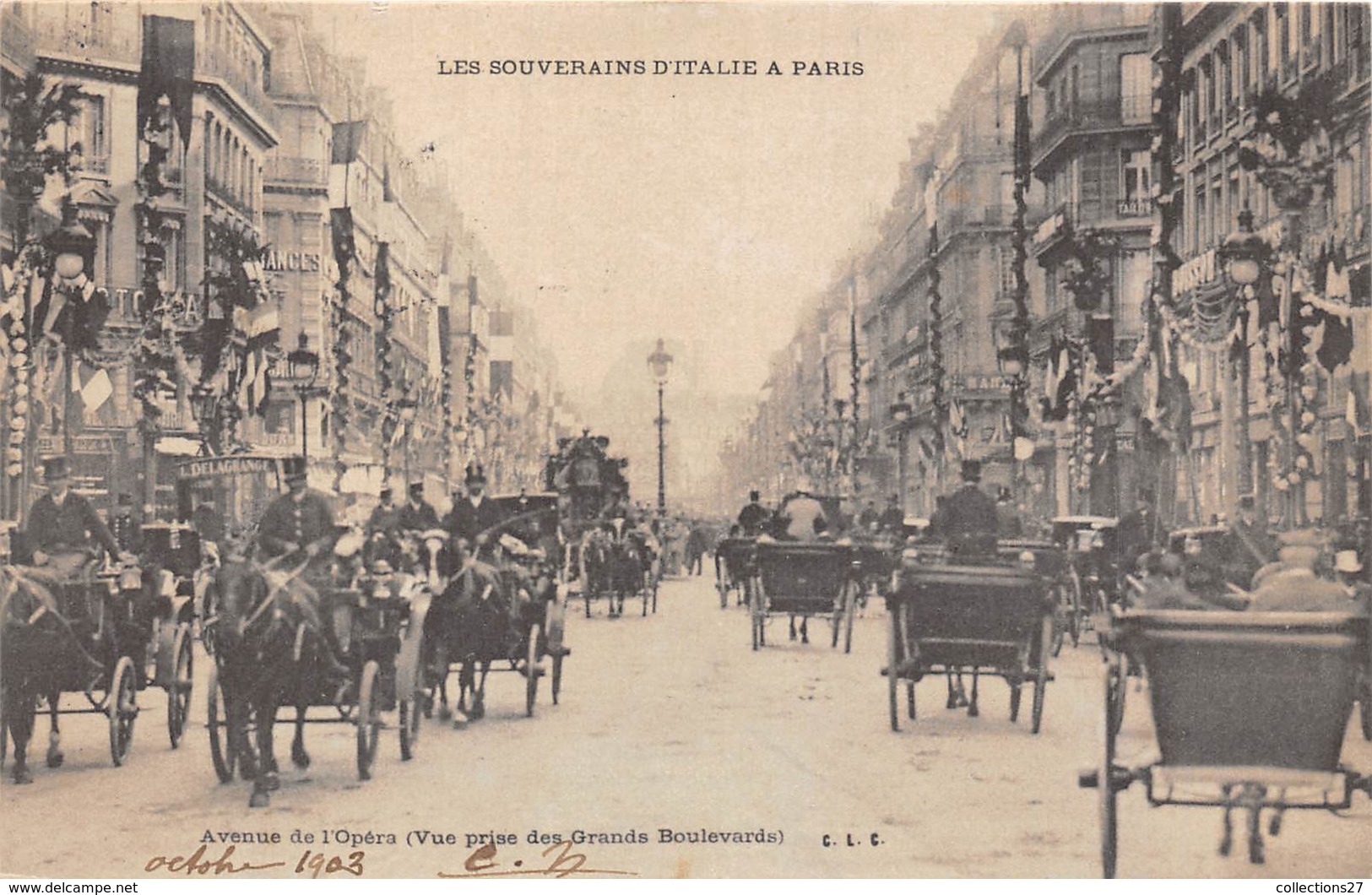 PARIS-75001-AVENUE DE L'OPERA , VUE PRISE DES GRANDS BOULEVARD - Arrondissement: 01