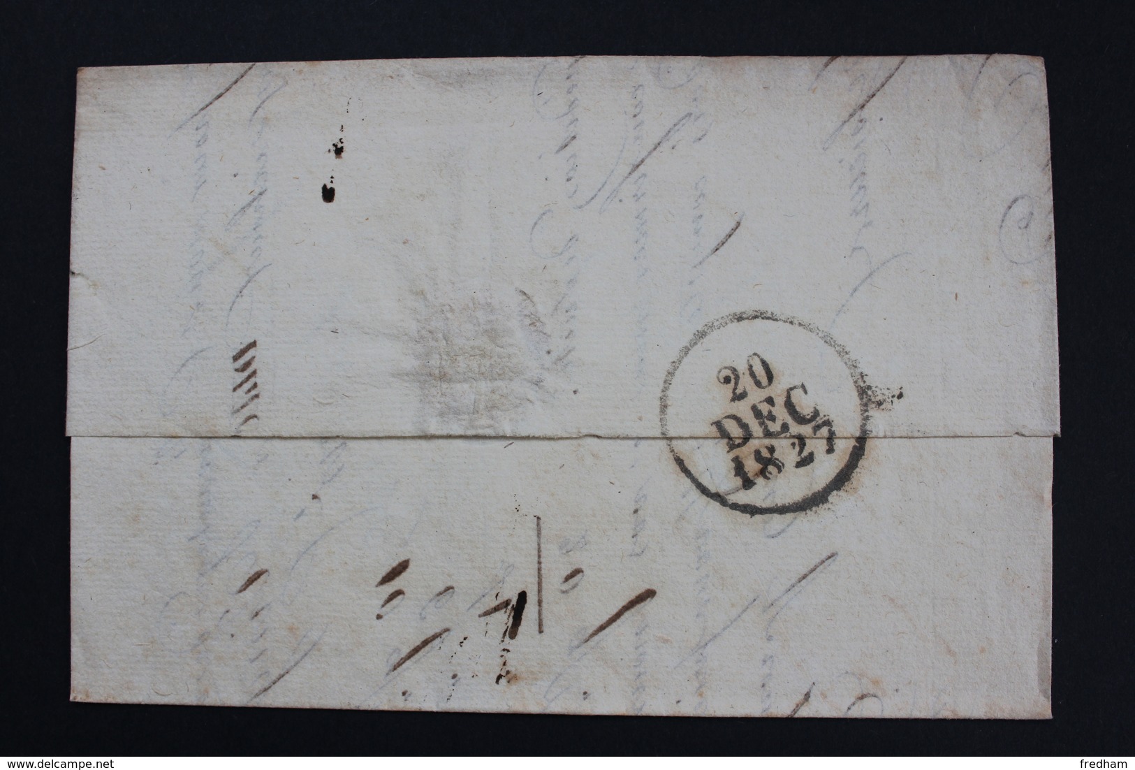 1827 TOULOUSE 30 MARQUE LINEAIRE POUR BORDEAUX TAXE MANUSCRITE 4 DECIMES CAD ARRIVEE 20/12/1827 - 1801-1848: Precursors XIX