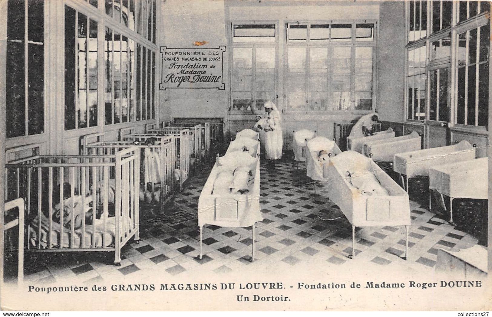 PARIS-75001-POUPONNIERE DES GRANDS MAGASINS DU LOUVRE , FONDATION DE MME ROGER DOUINE, UN DORTOIR - Paris (01)