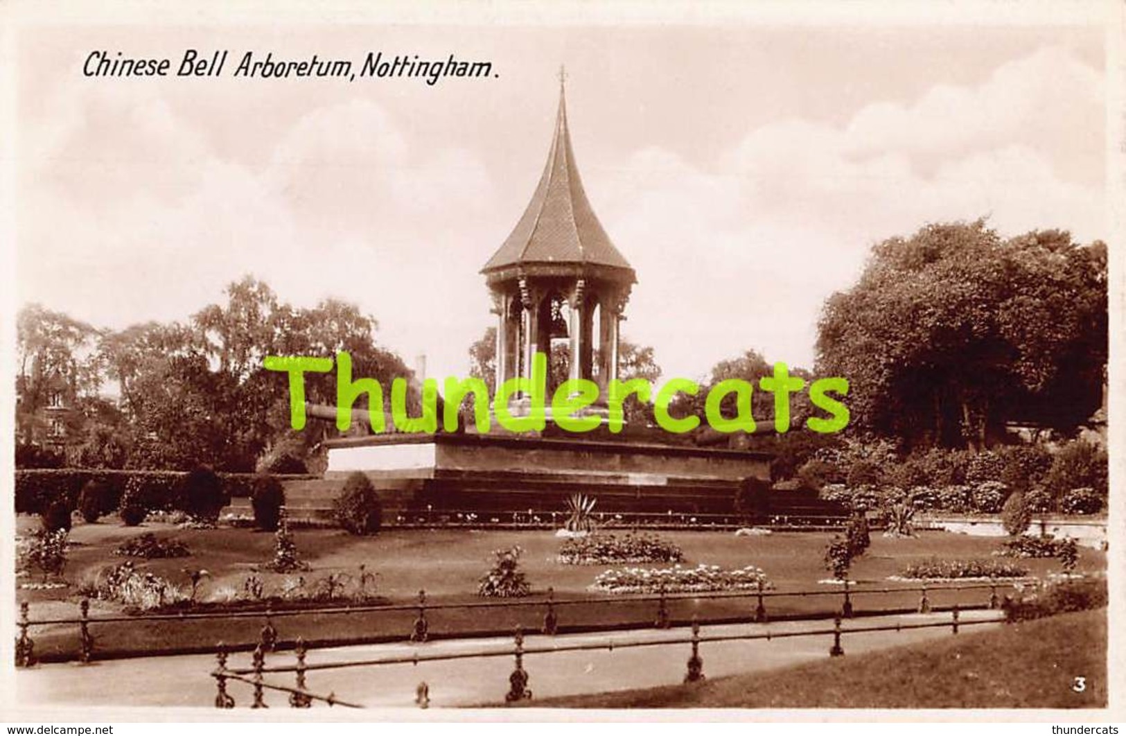 CPA PHOTO FOTO RPPC CHINESE BELL ARBORETUM NOTTINGHAM - Nottingham